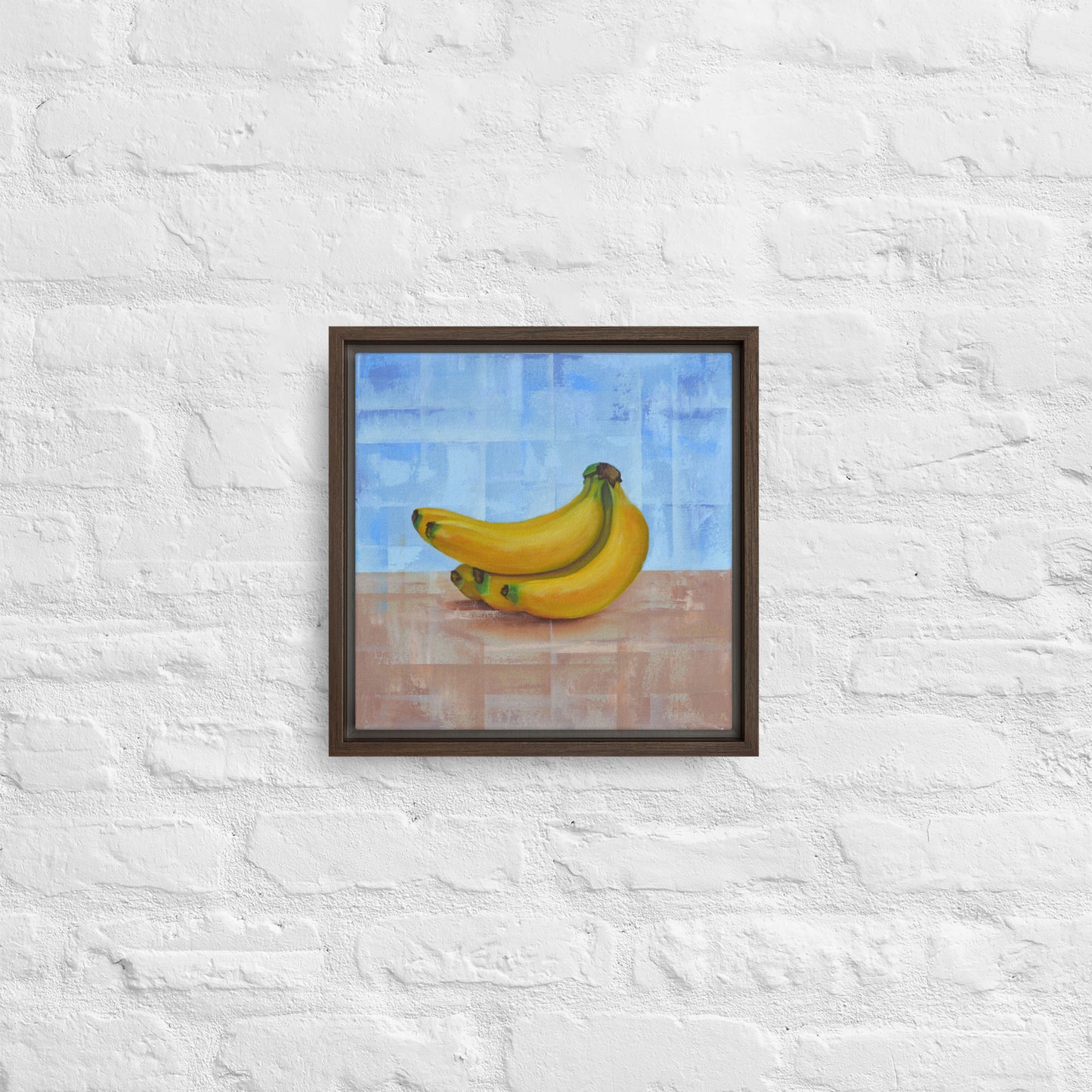 Still Life Fruit Painting of a Banana Framed Canvas