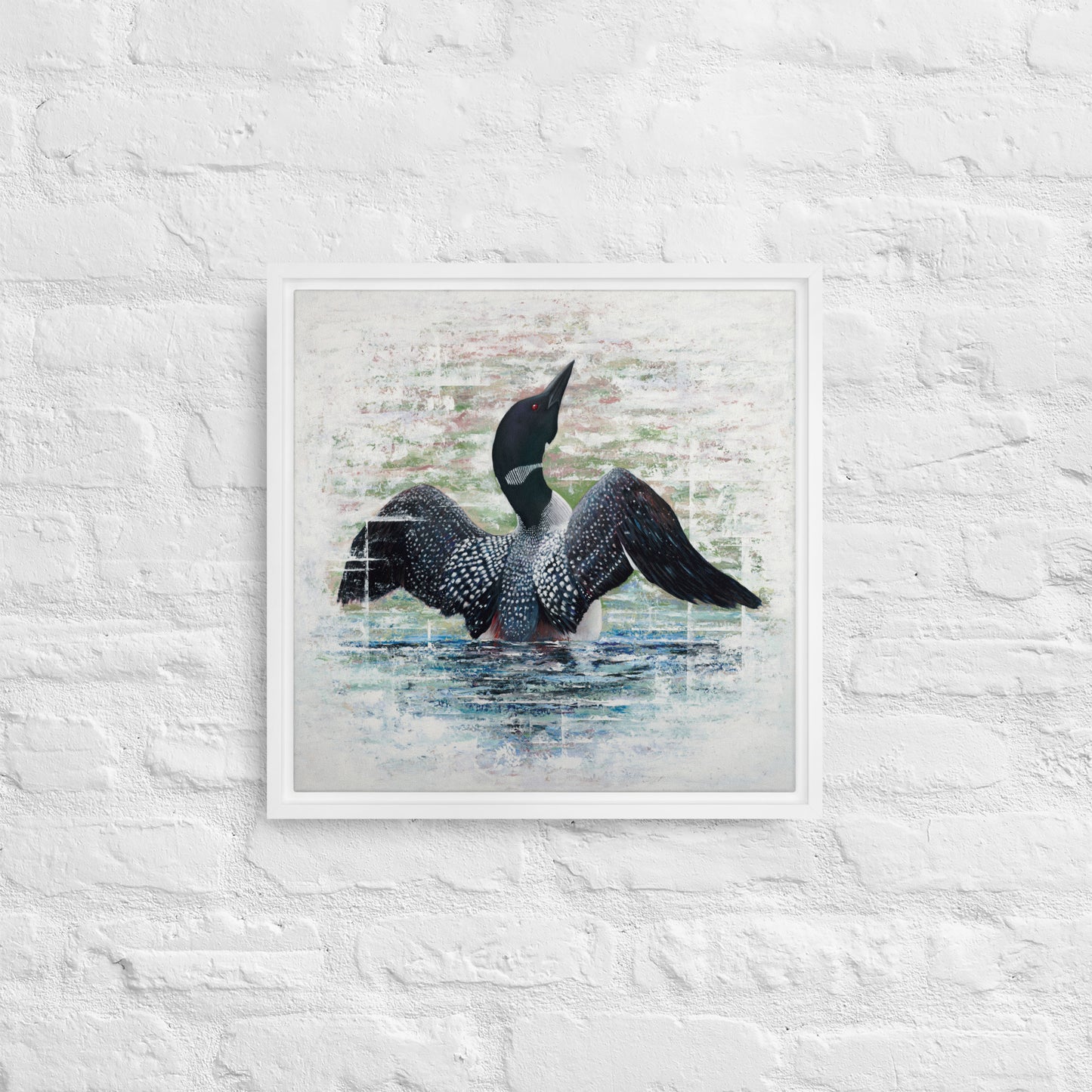 Lake Loon Framed Canvas
