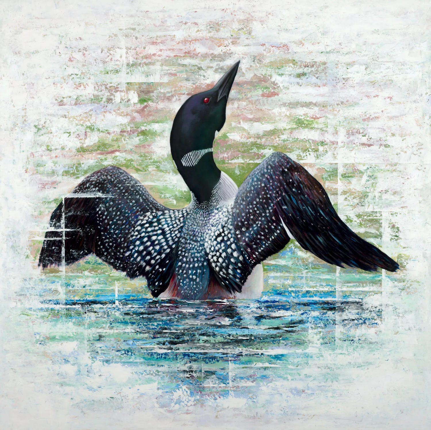 Lake Loon Painting by Shawn Dixon