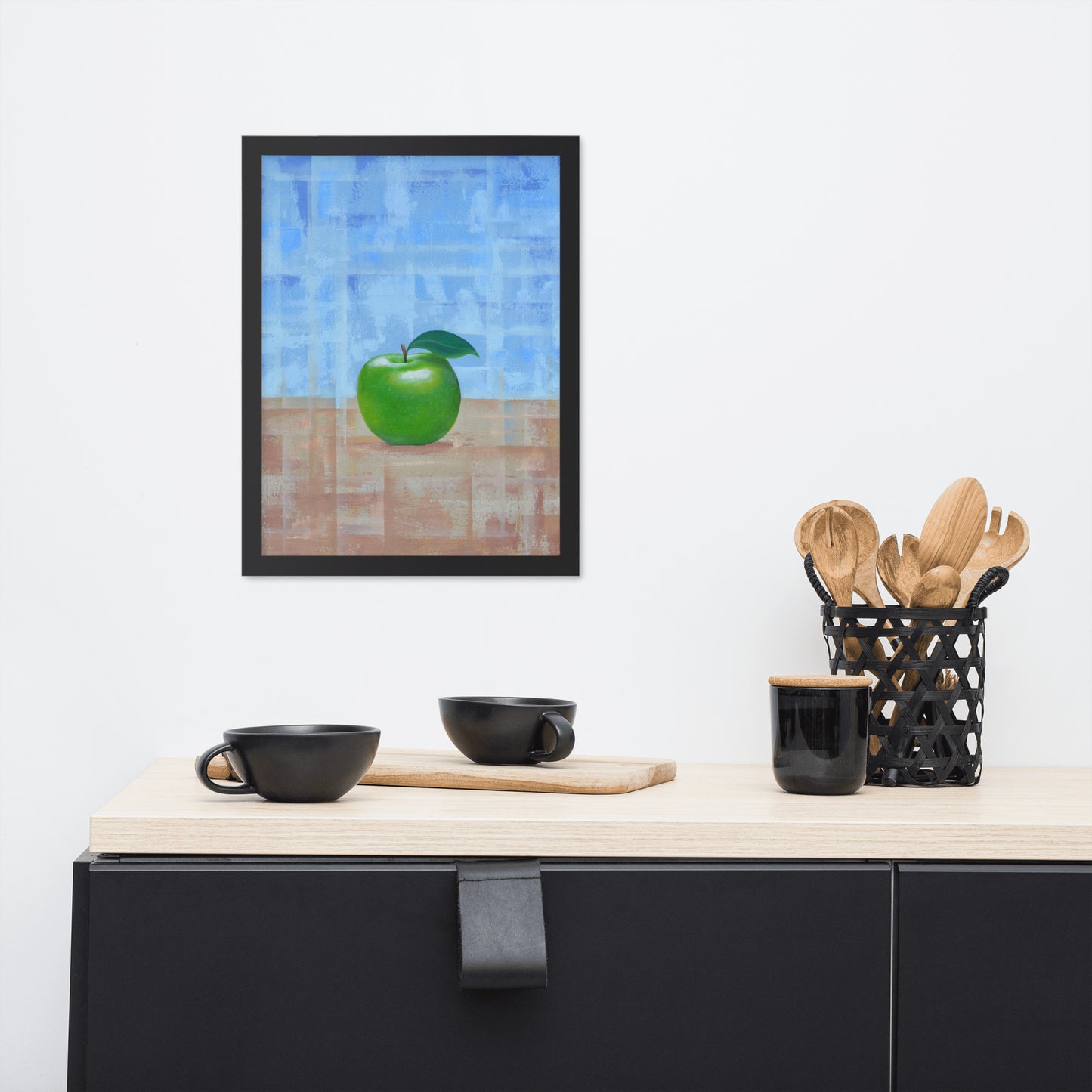 Framed Green Apple Print