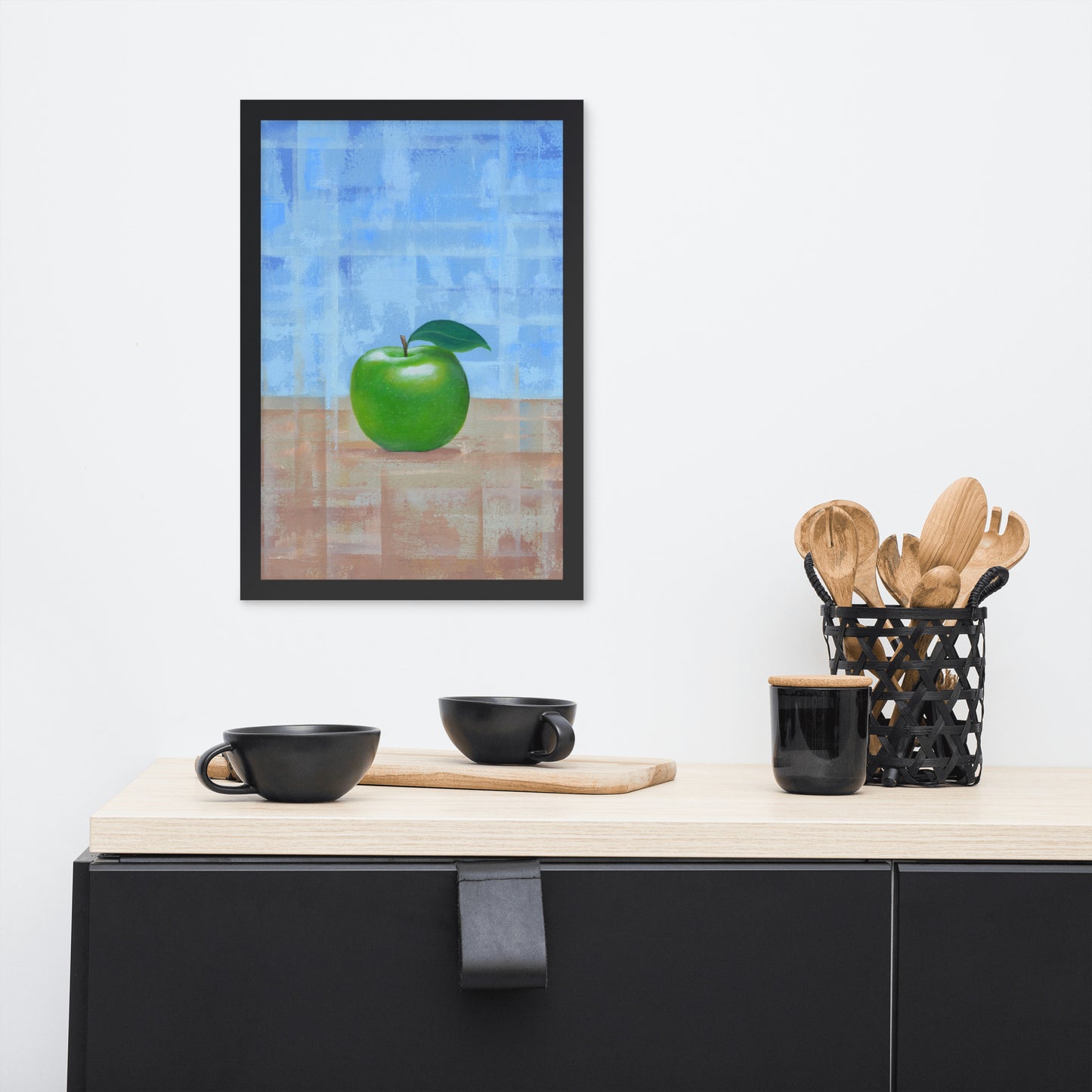 Framed Green Apple Print