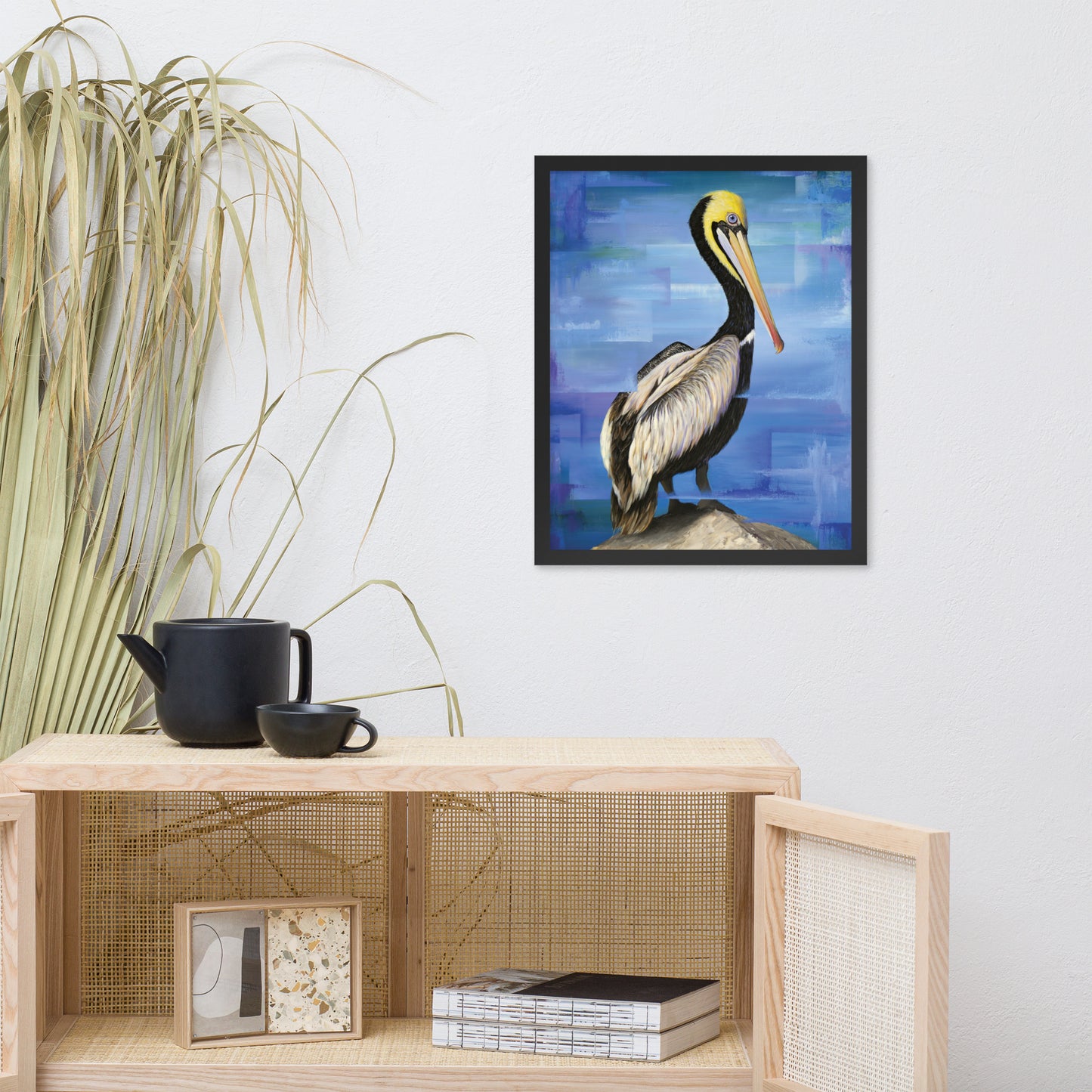 Framed Pelican Print