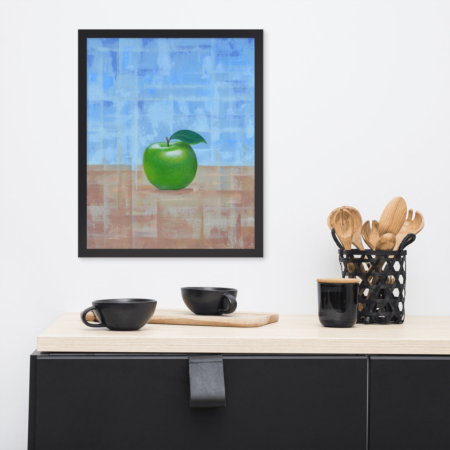 Framed Green Apple Print