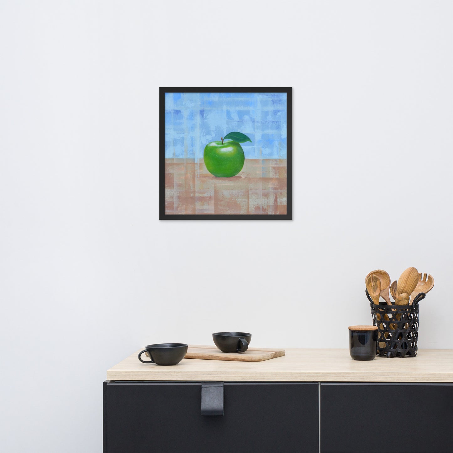 Framed Green Apple Print