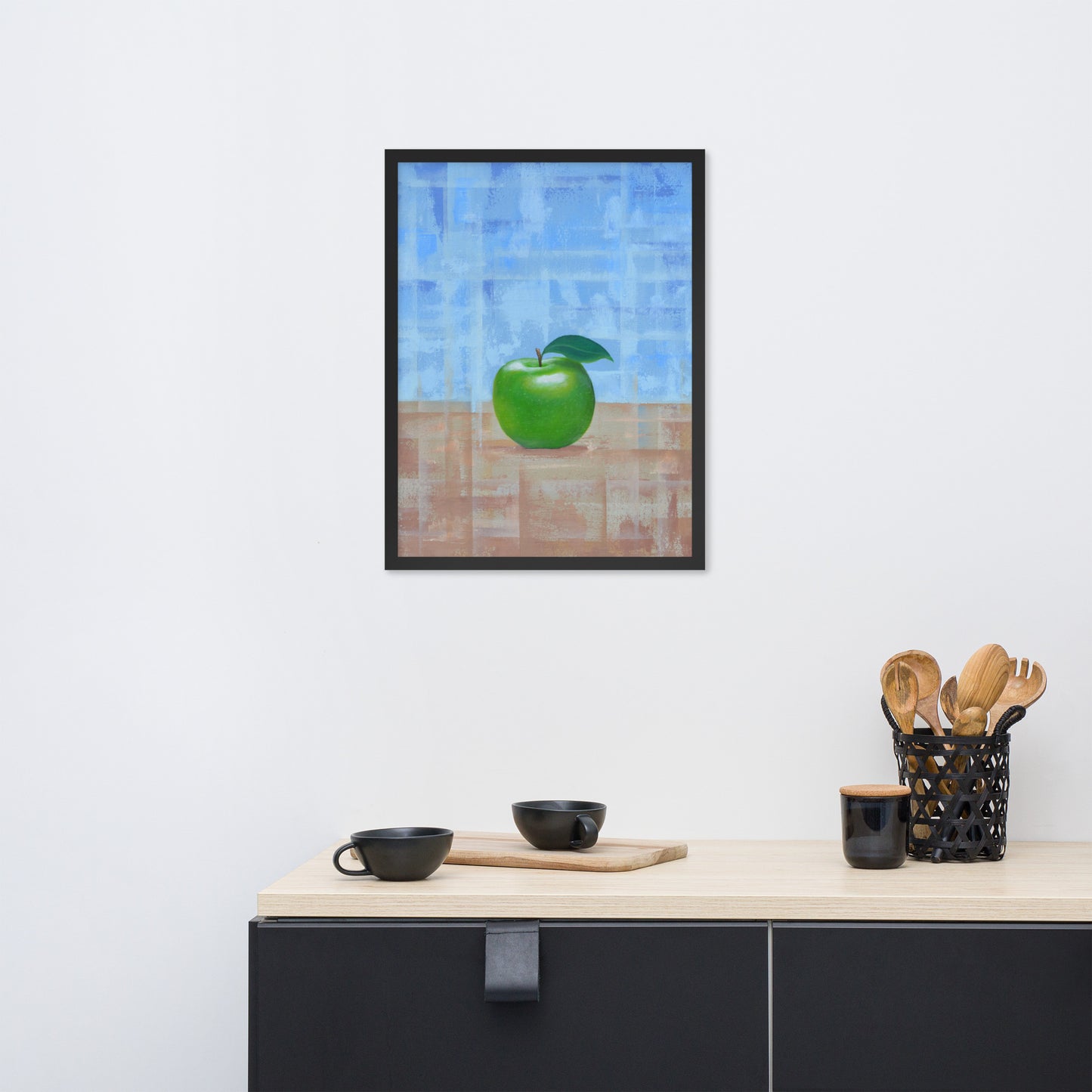 Framed Green Apple Print