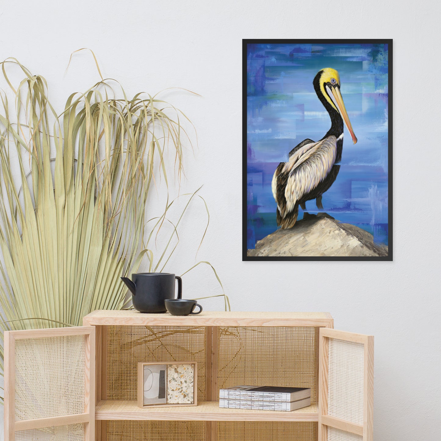 Framed Pelican Print