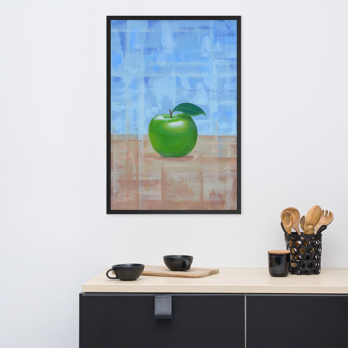 Framed Green Apple Print