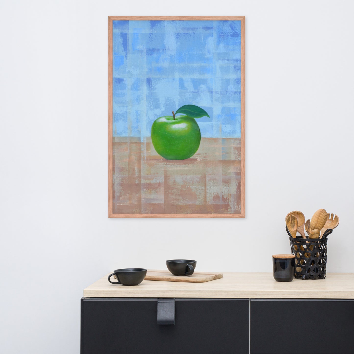 Framed Green Apple Print