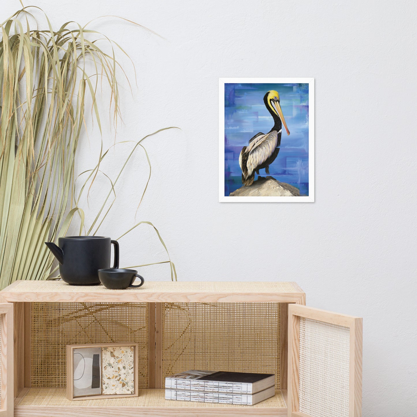 Framed Pelican Print