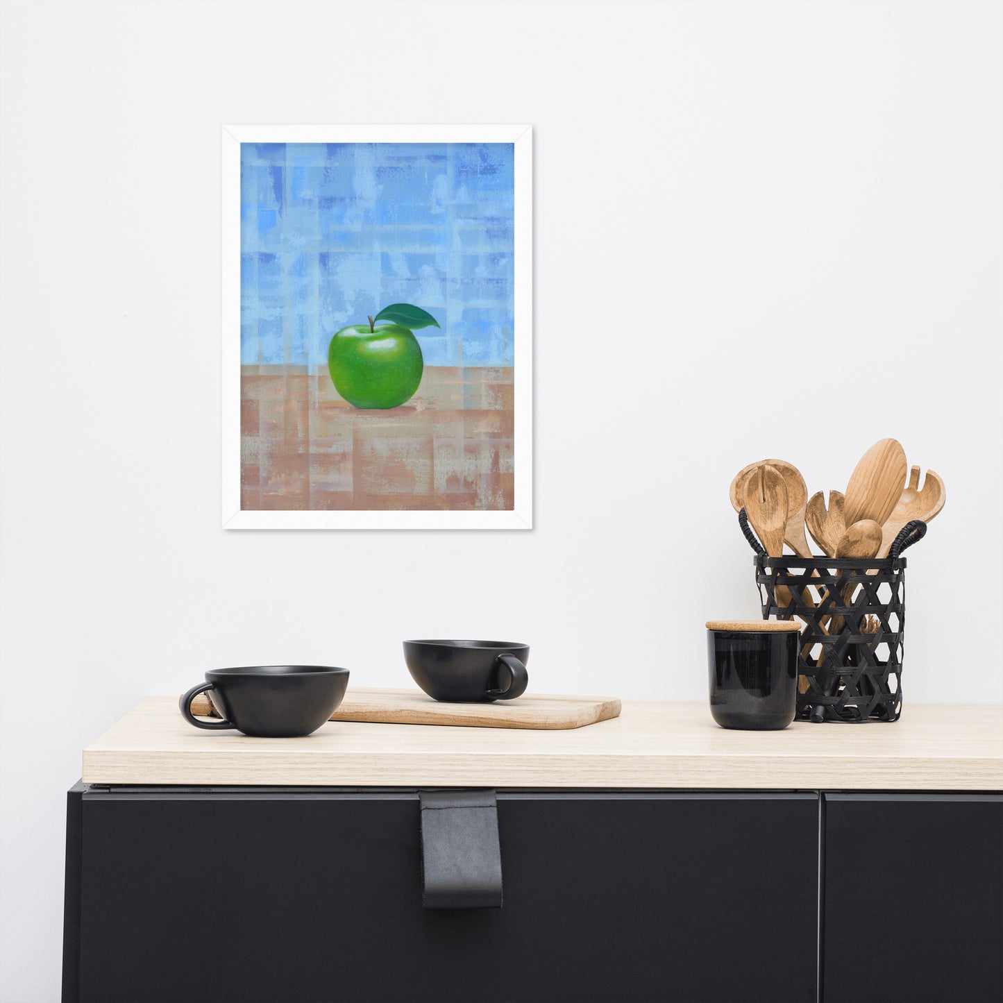 Framed Green Apple Print