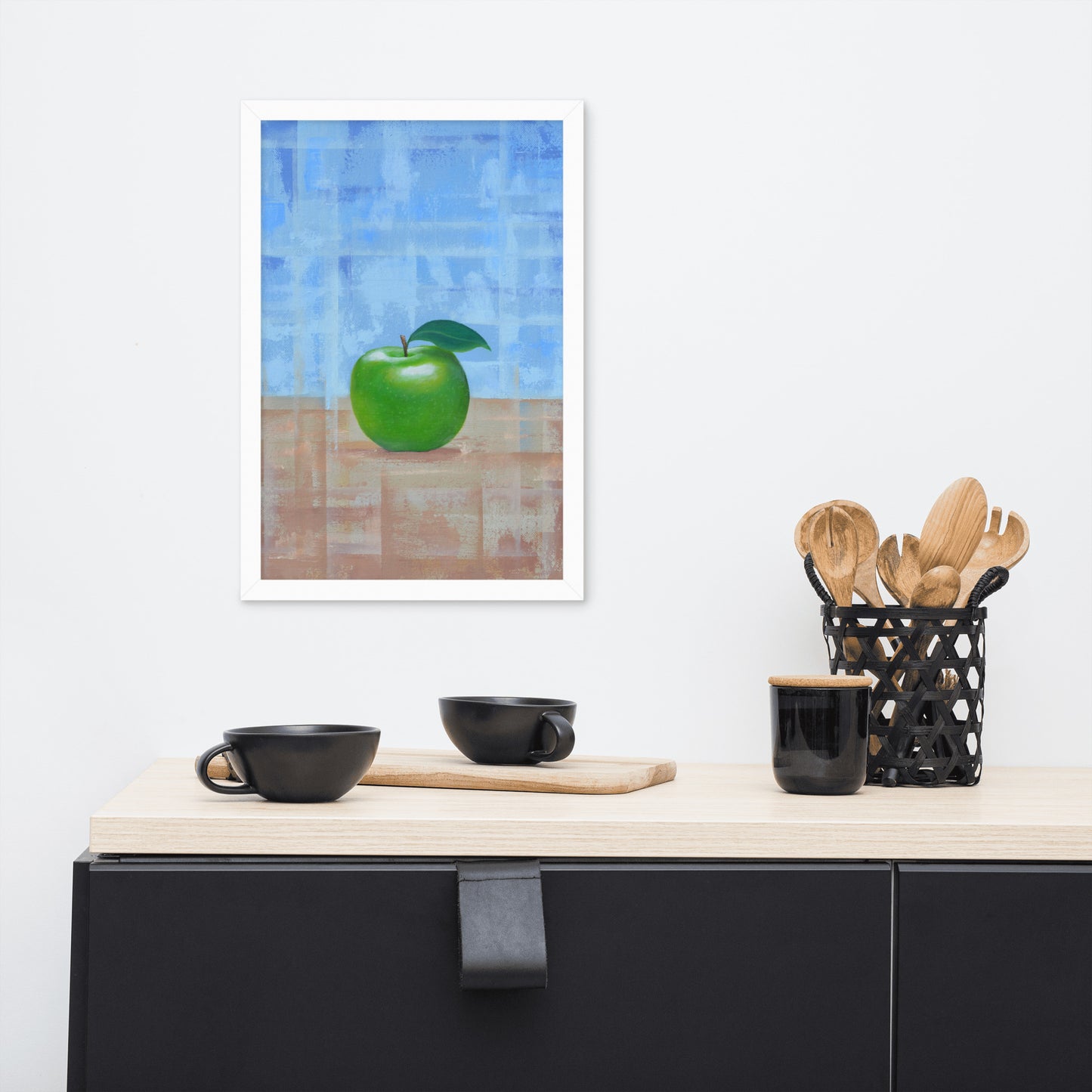 Framed Green Apple Print