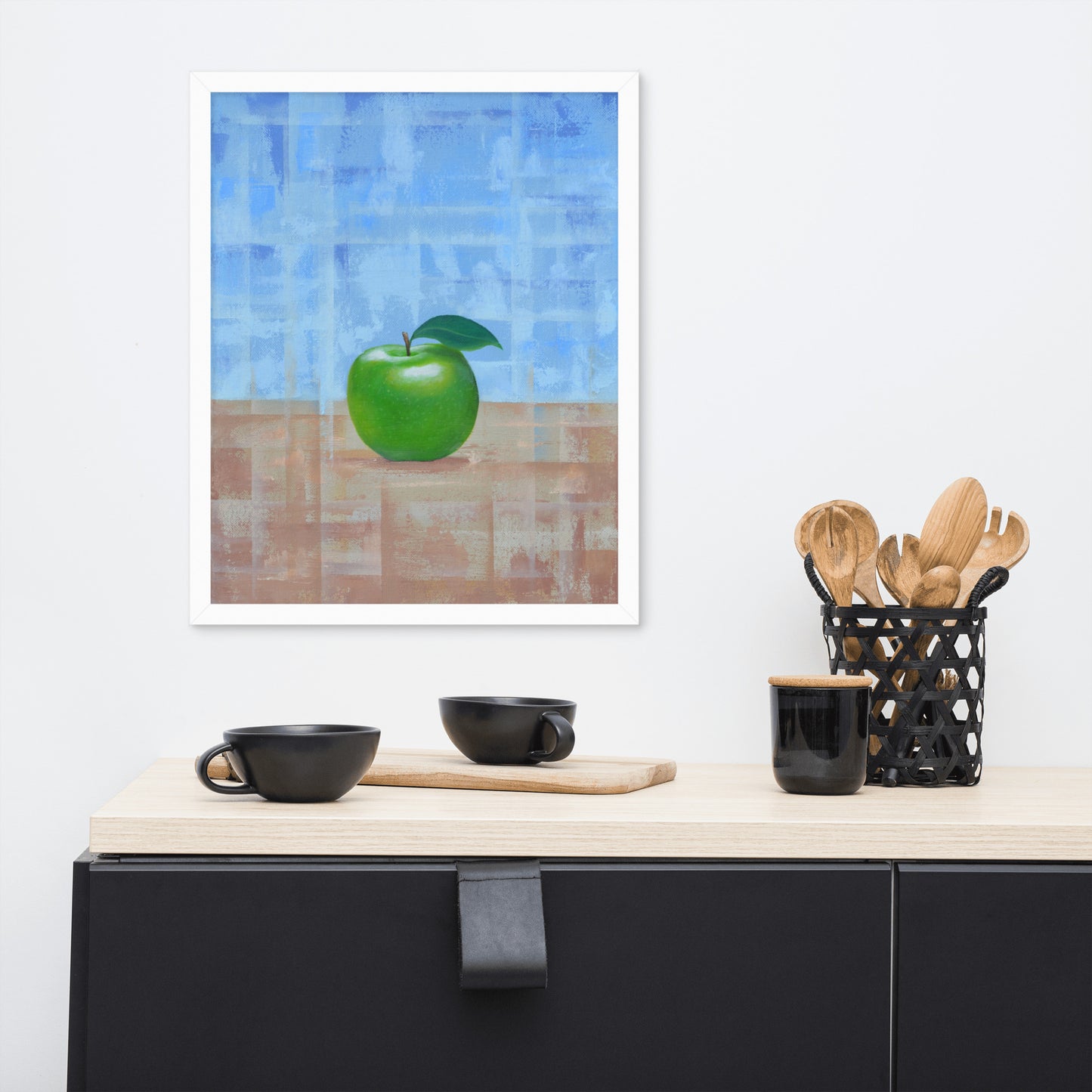 Framed Green Apple Print