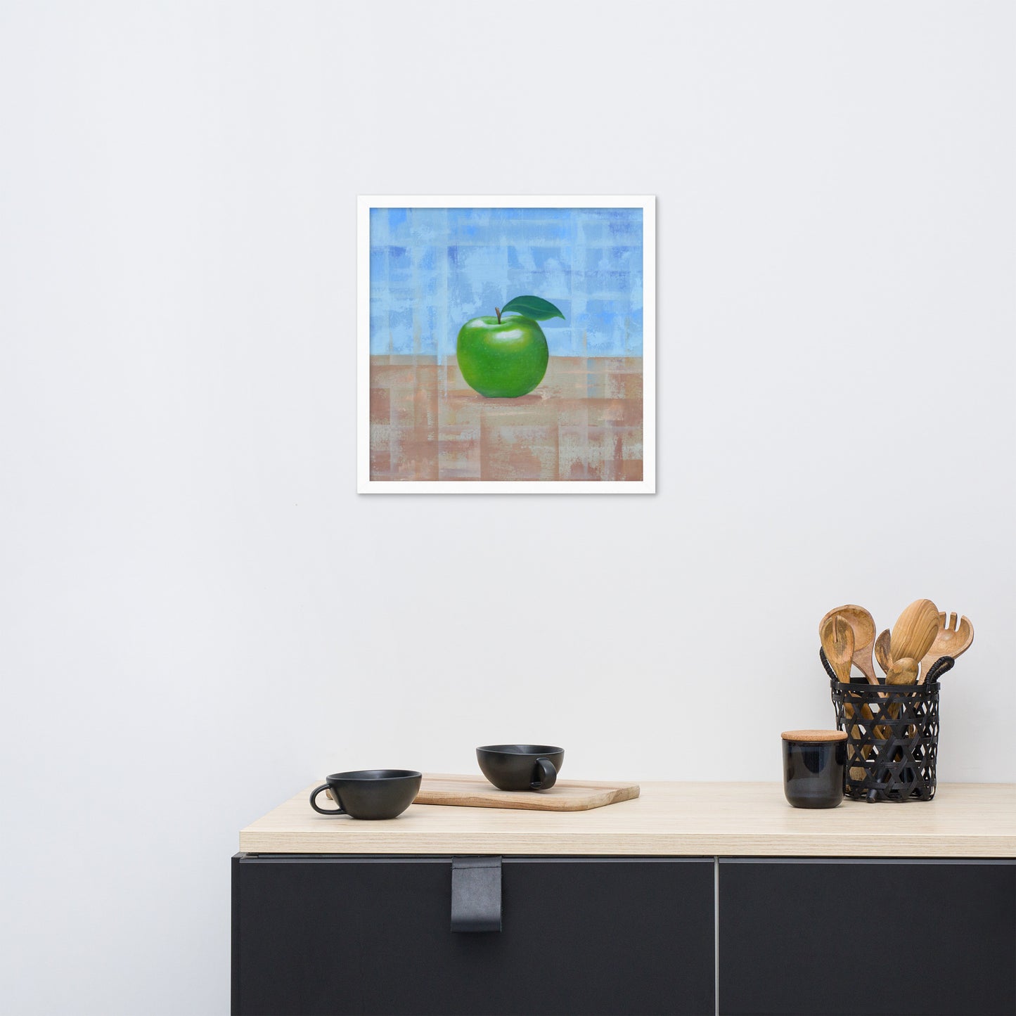 Framed Green Apple Print