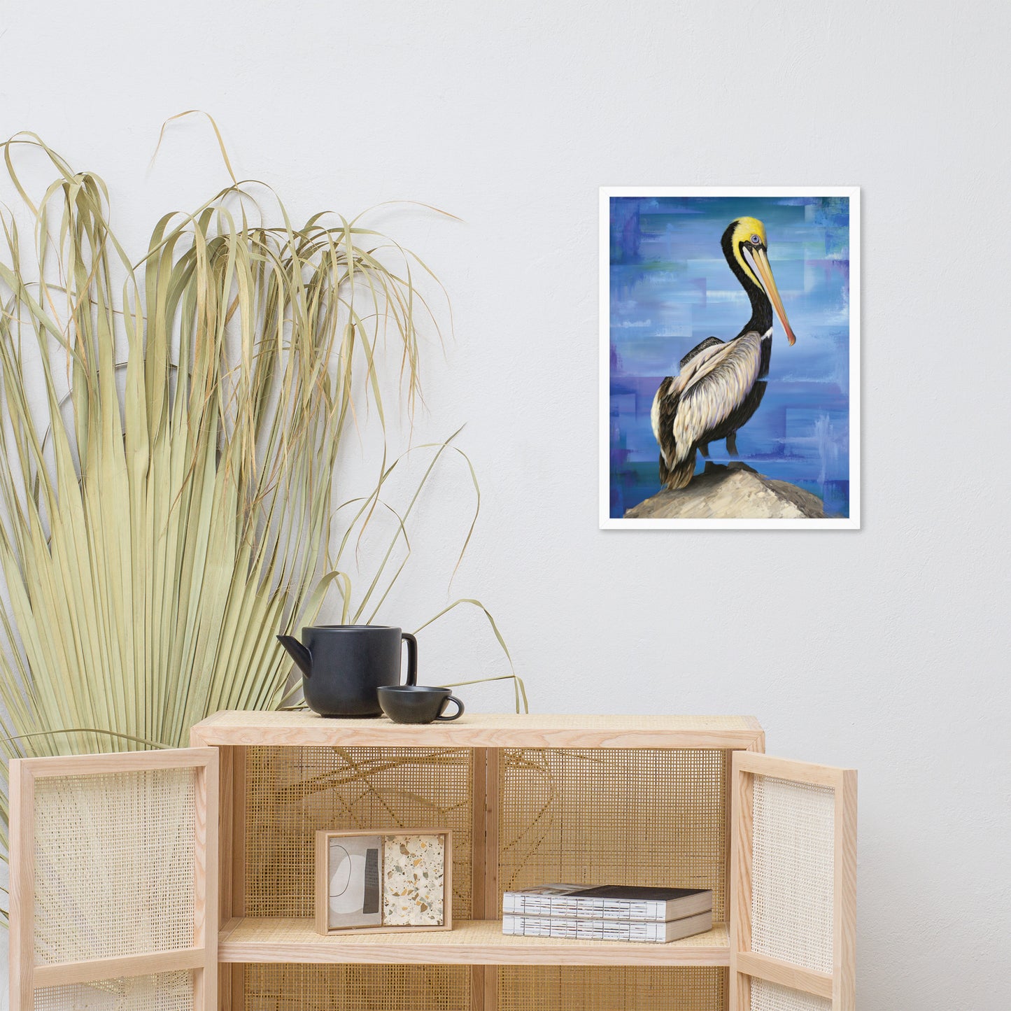 Framed Pelican Print