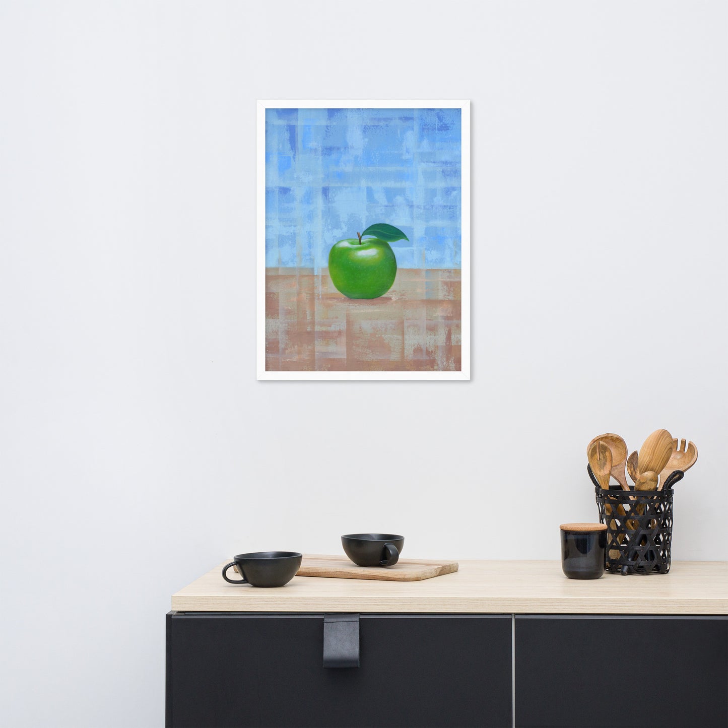 Framed Green Apple Print