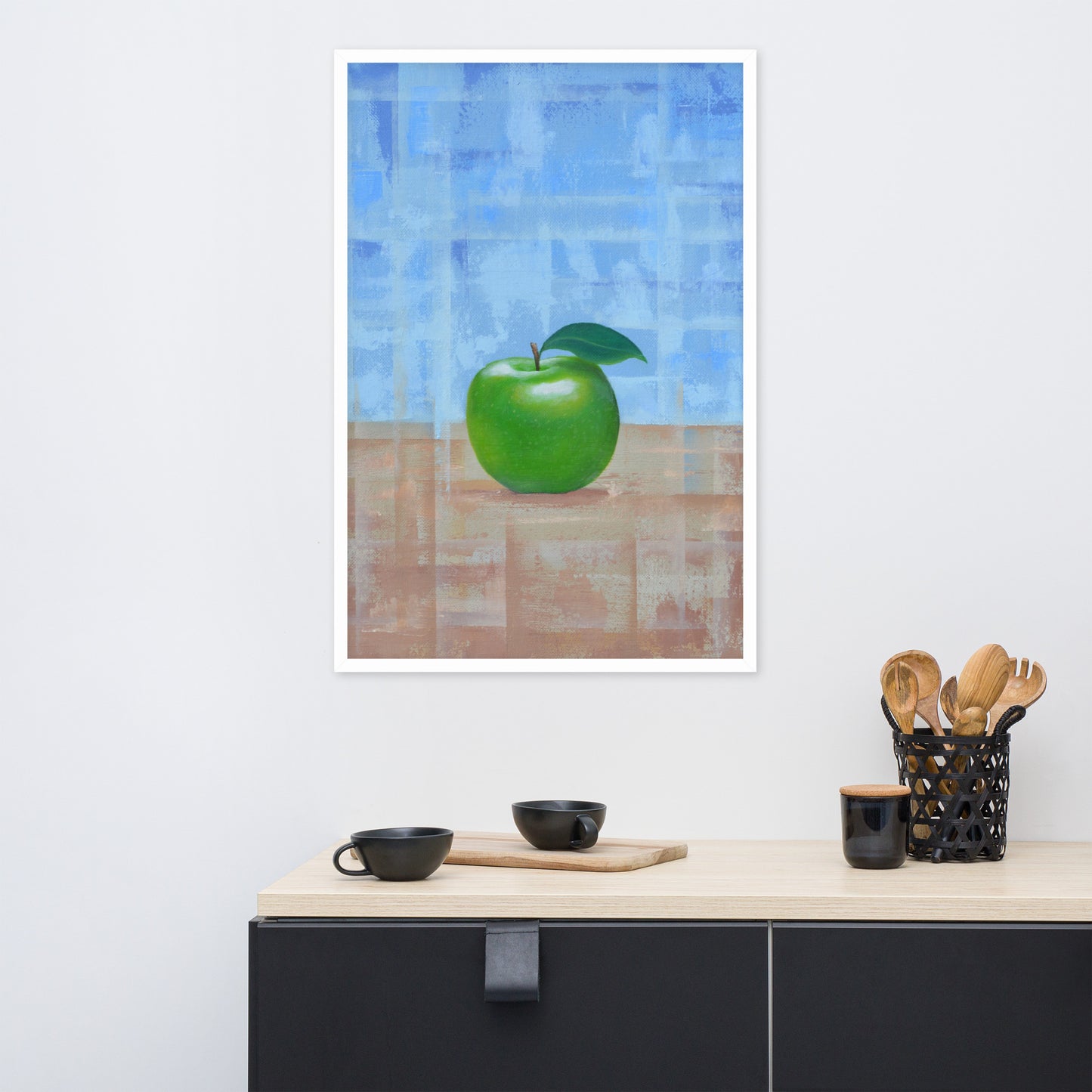 Framed Green Apple Print