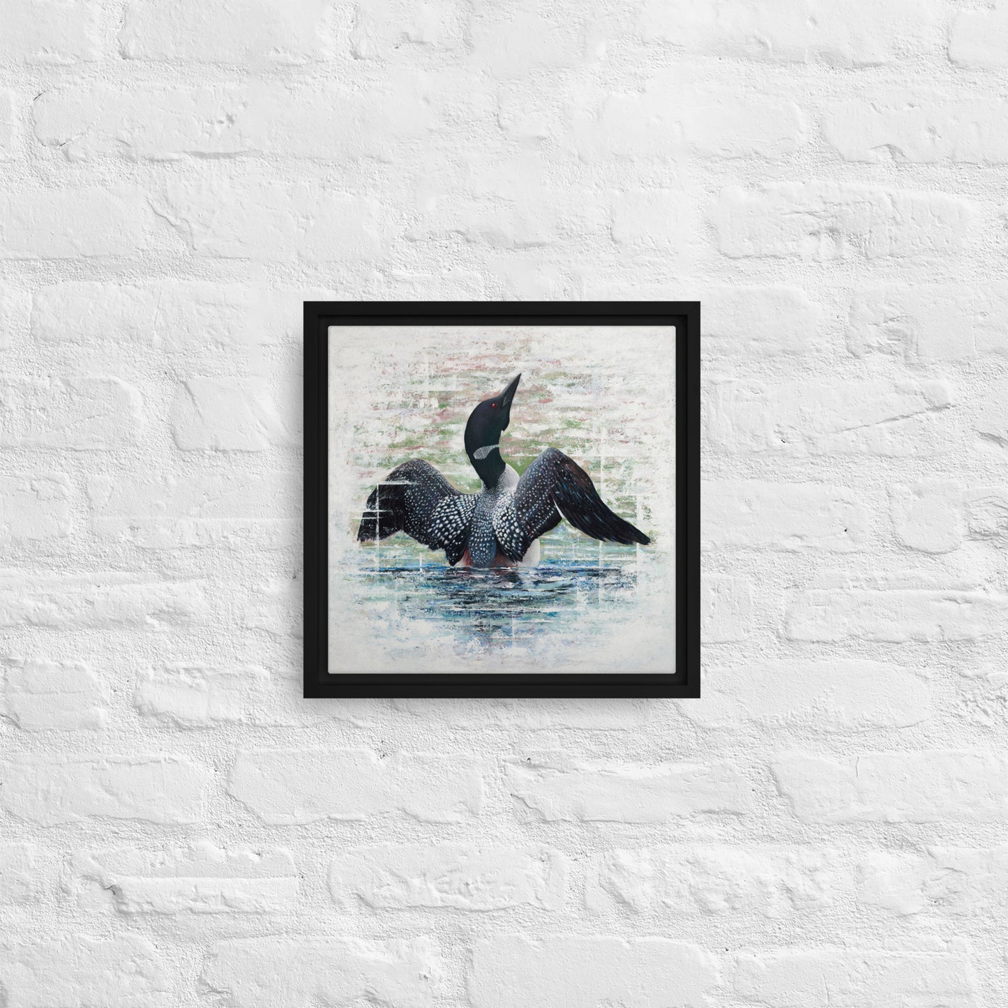 Lake Loon Framed Canvas