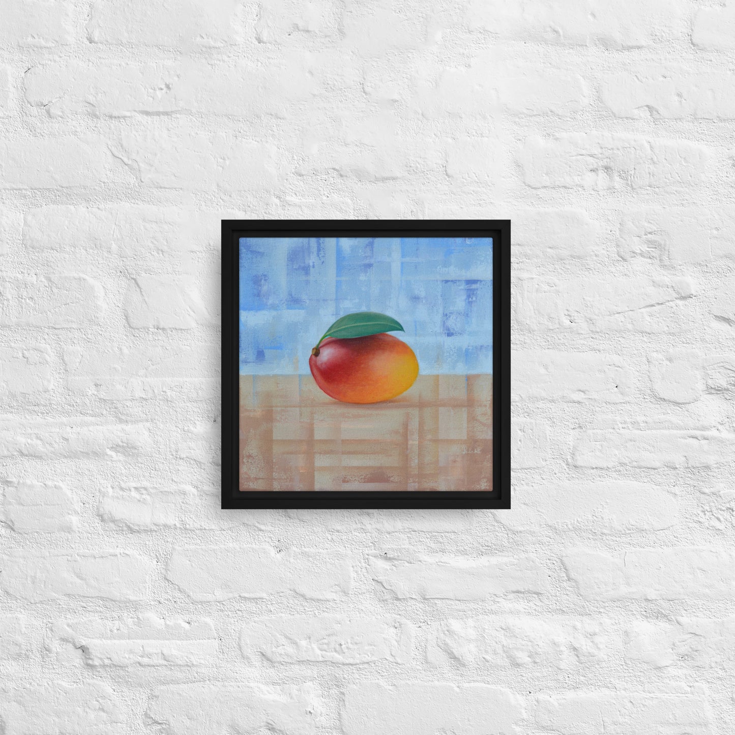 Still Life Fruit Painting of a Mango Framed Canvas