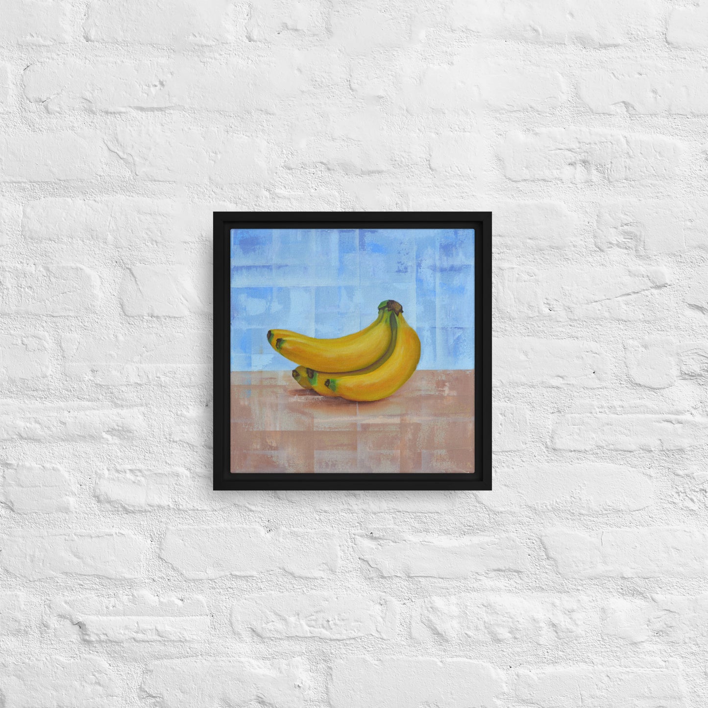 Still Life Fruit Painting of a Banana Framed Canvas