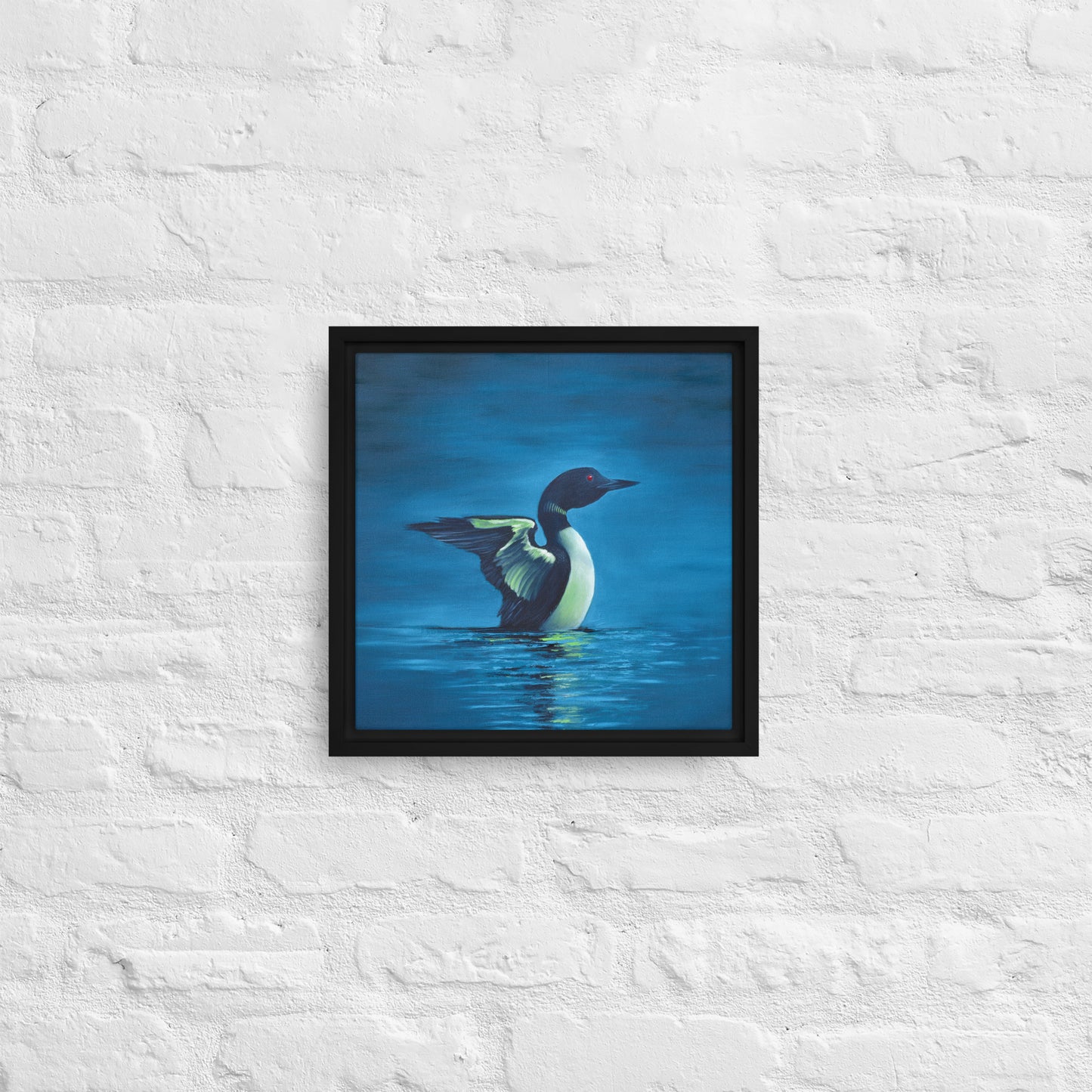 Early Loon Framed Canvas