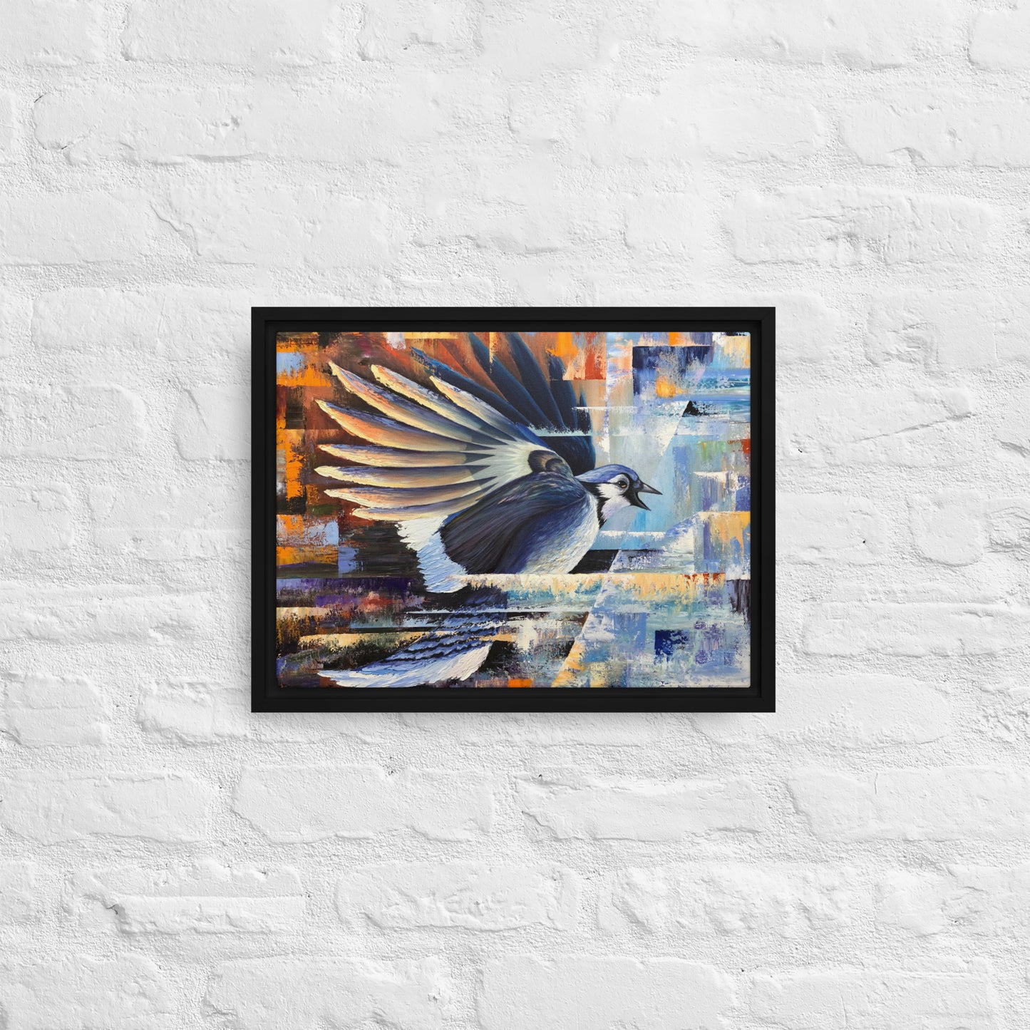 Blue Jay Framed Canvas
