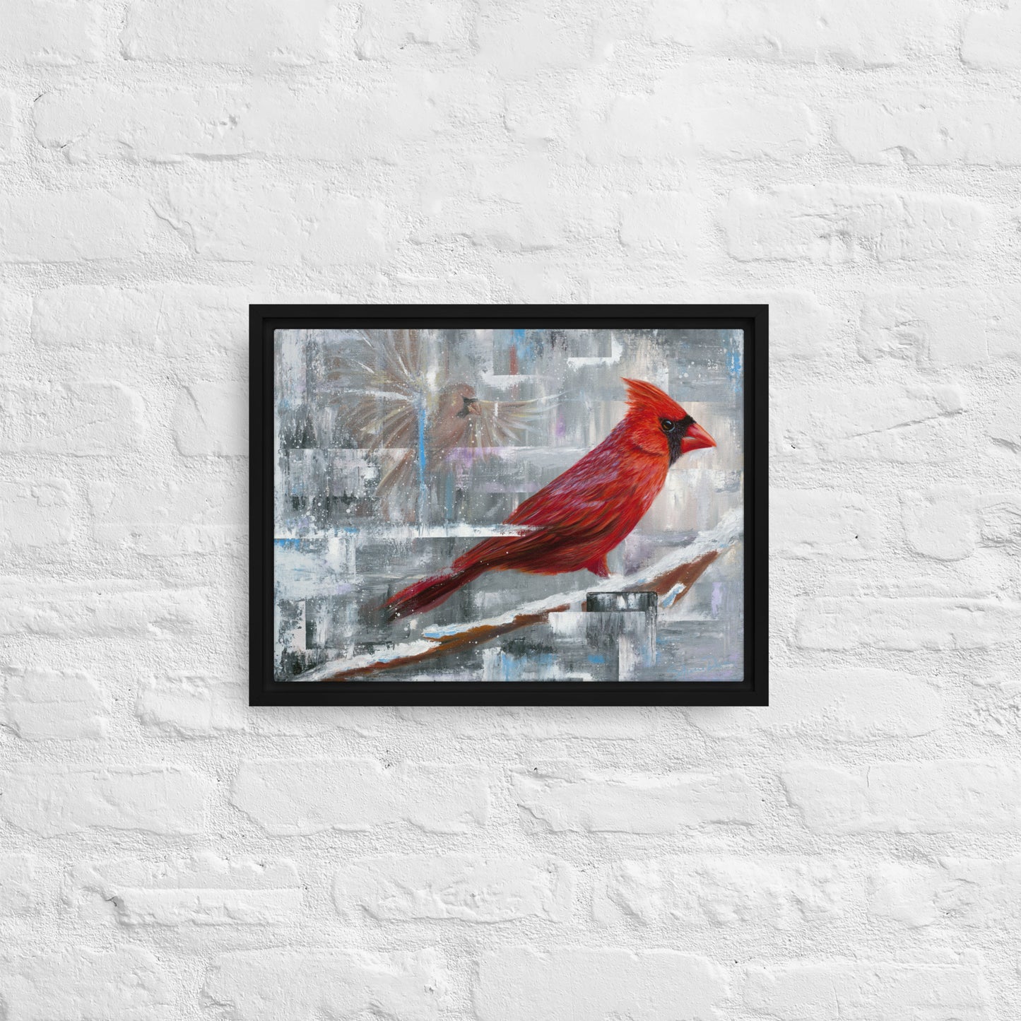 Cardinal Framed Canvas Print