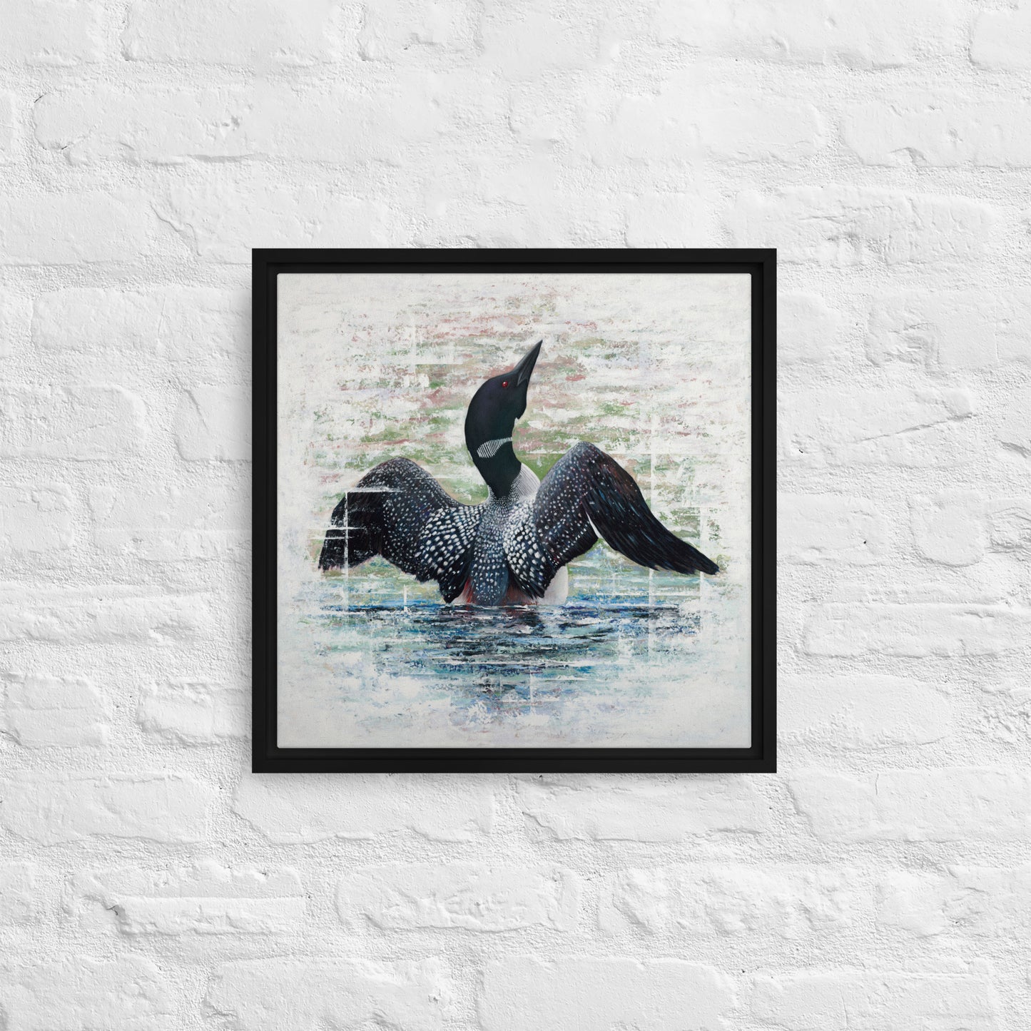 Lake Loon Framed Canvas