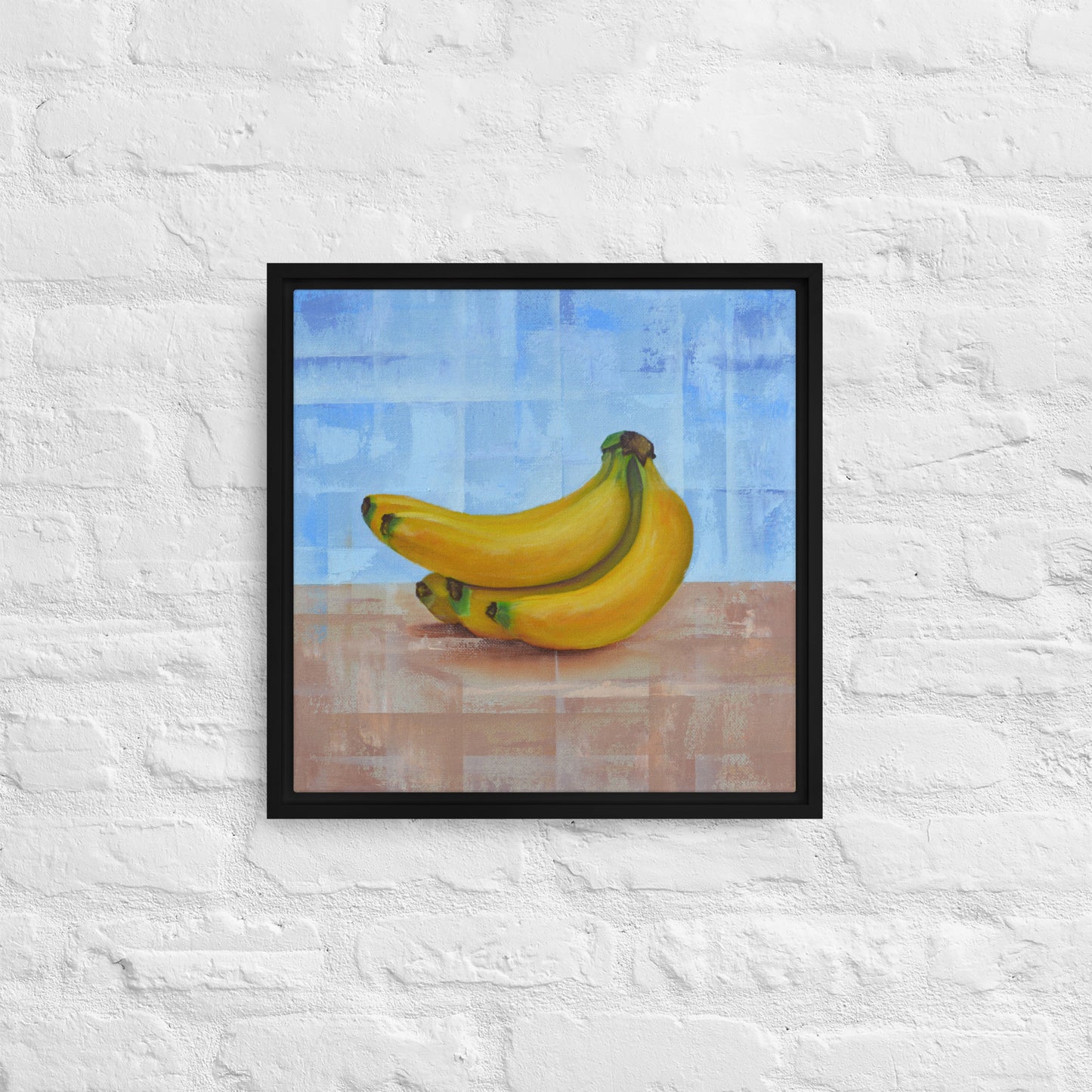 Still Life Fruit Painting of a Banana Framed Canvas