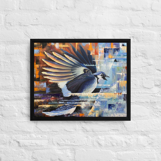 Blue Jay Framed Canvas