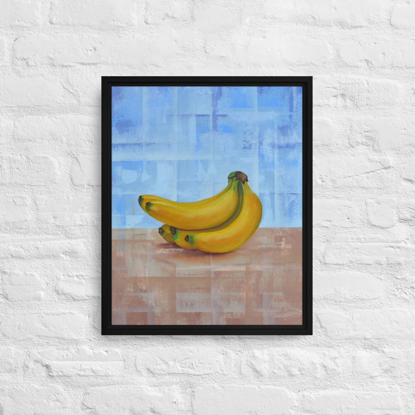 Still Life Fruit Painting of a Banana Framed Canvas