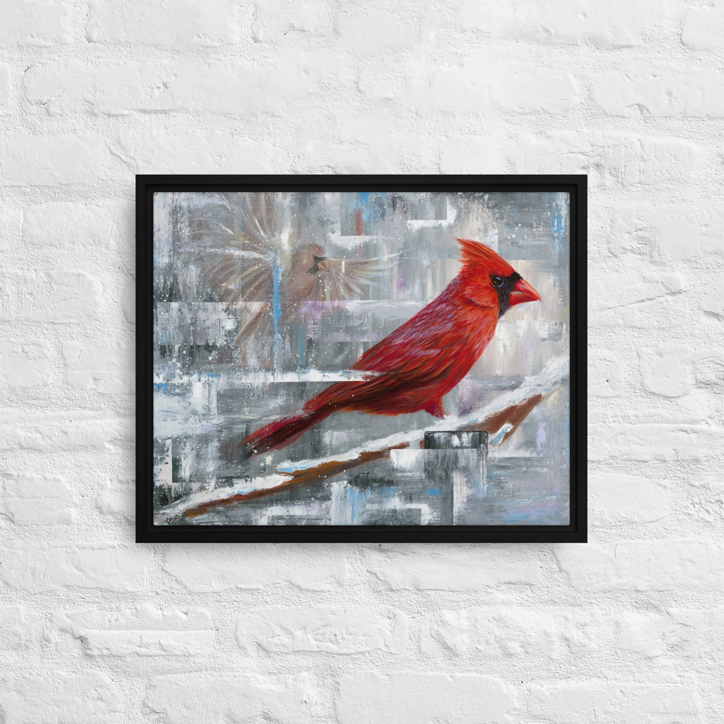 Cardinal Framed Canvas Print