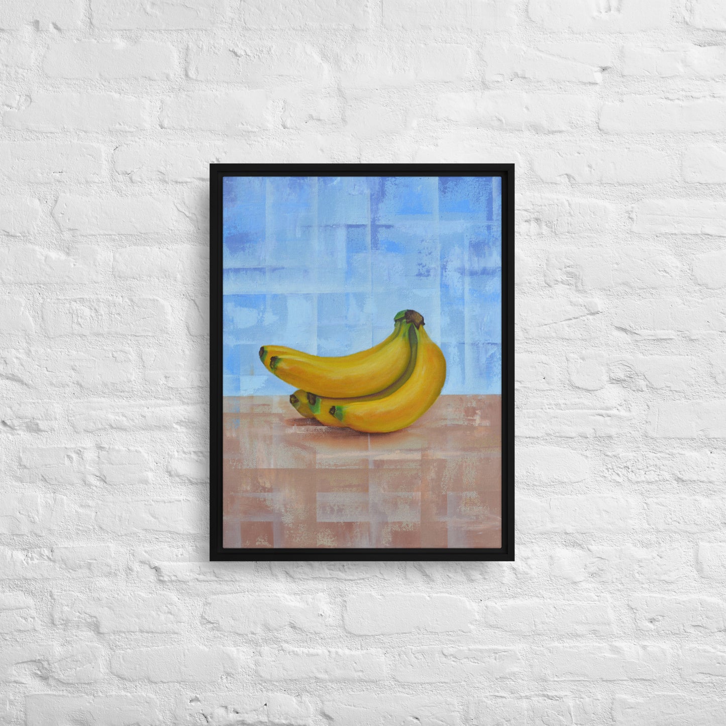 Still Life Fruit Painting of a Banana Framed Canvas