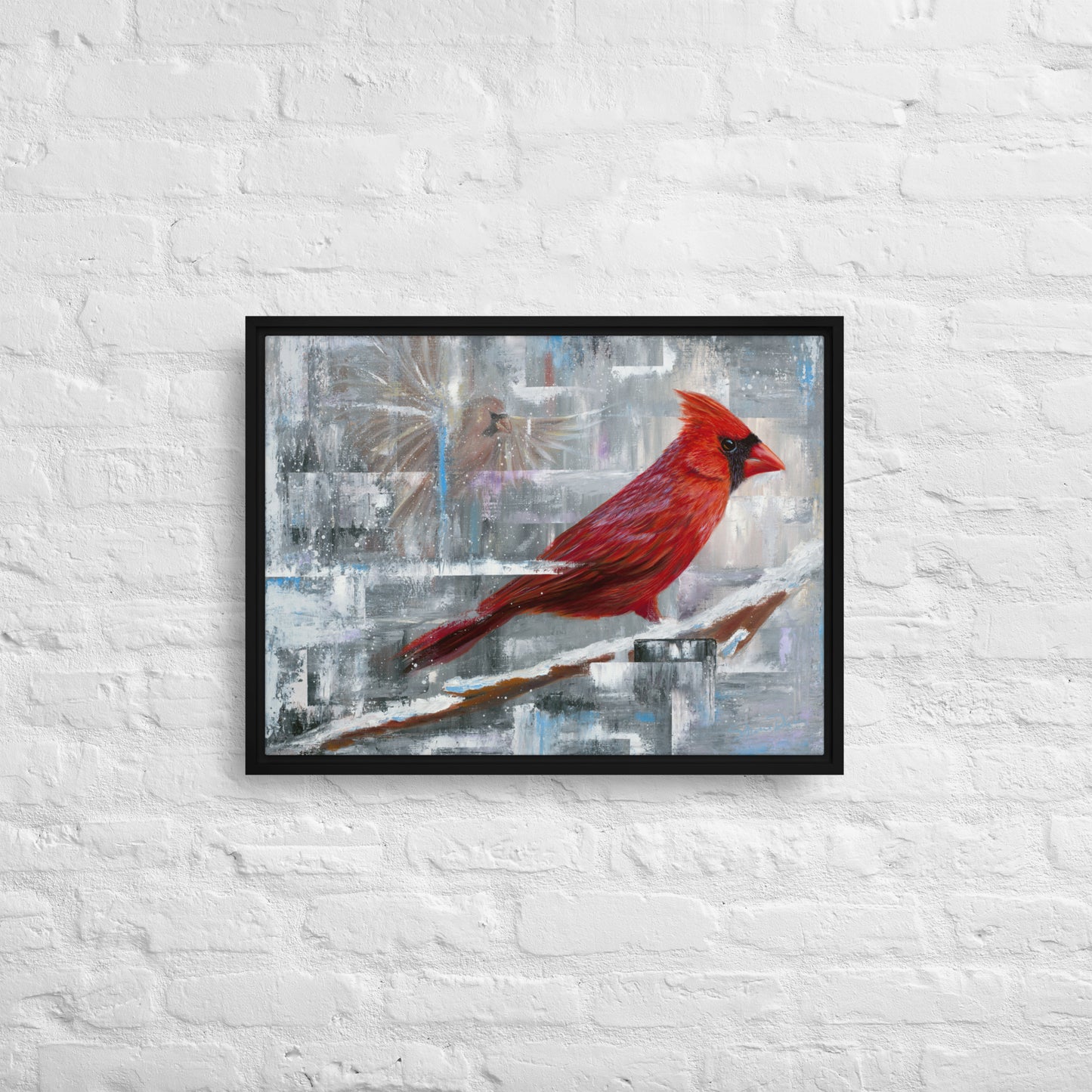 Cardinal Framed Canvas Print