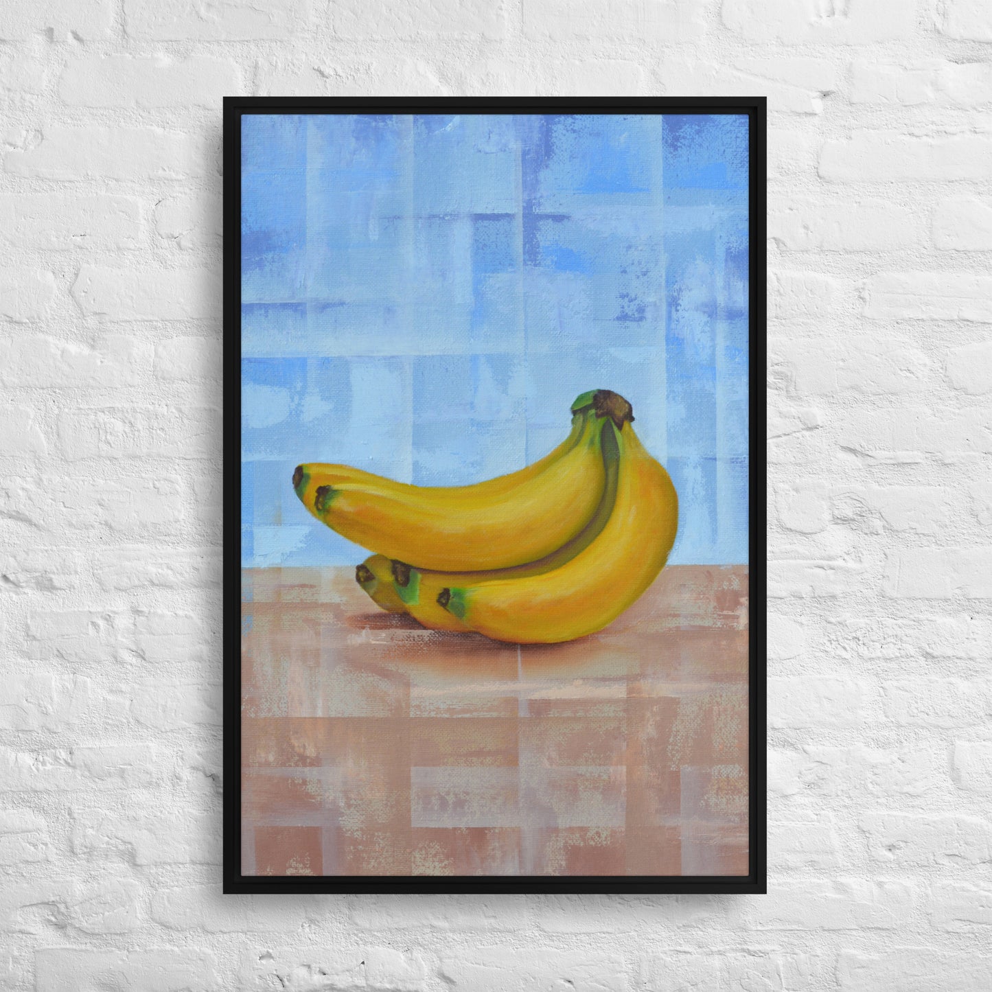 Still Life Fruit Painting of a Banana Framed Canvas