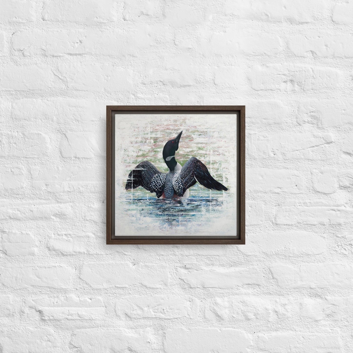 Lake Loon Framed Canvas