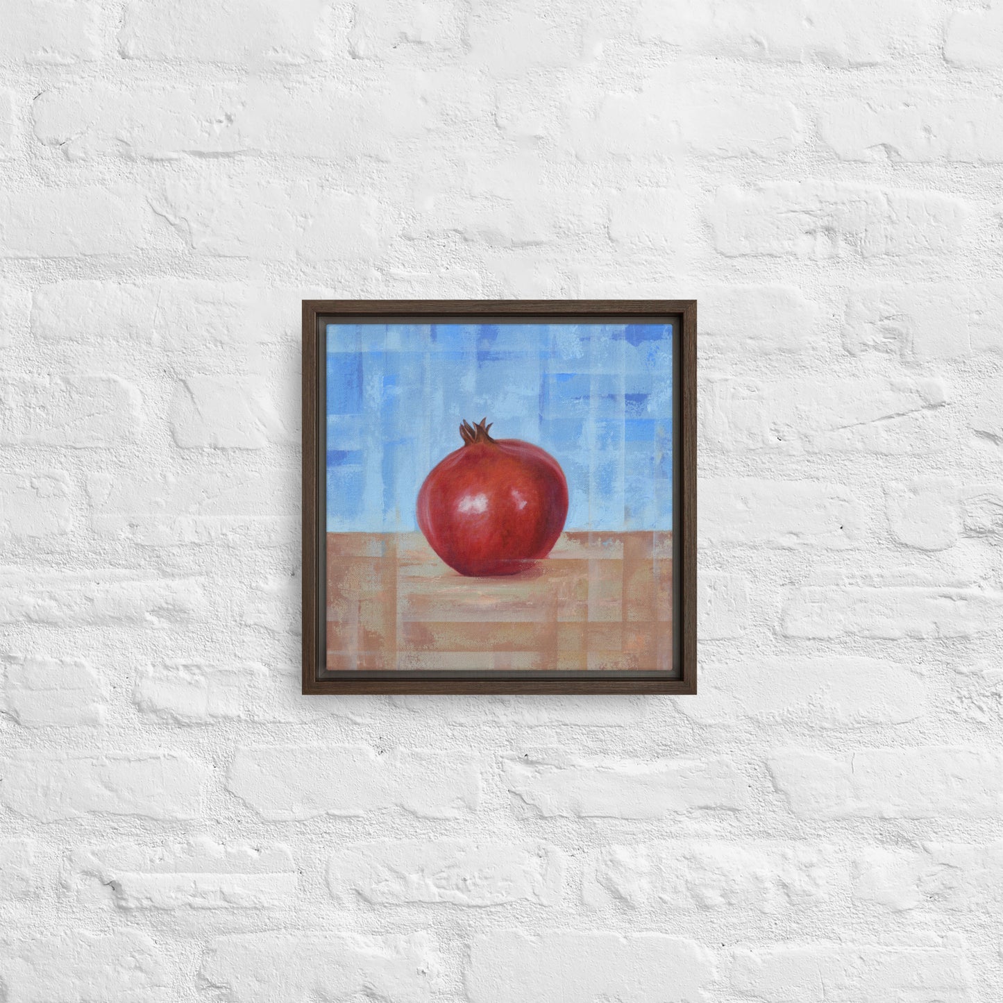 Still Life Fruit Painting Pomegranate Framed Canvas