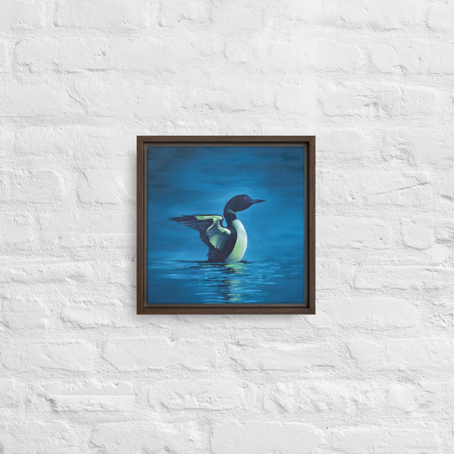 Early Loon Framed Canvas