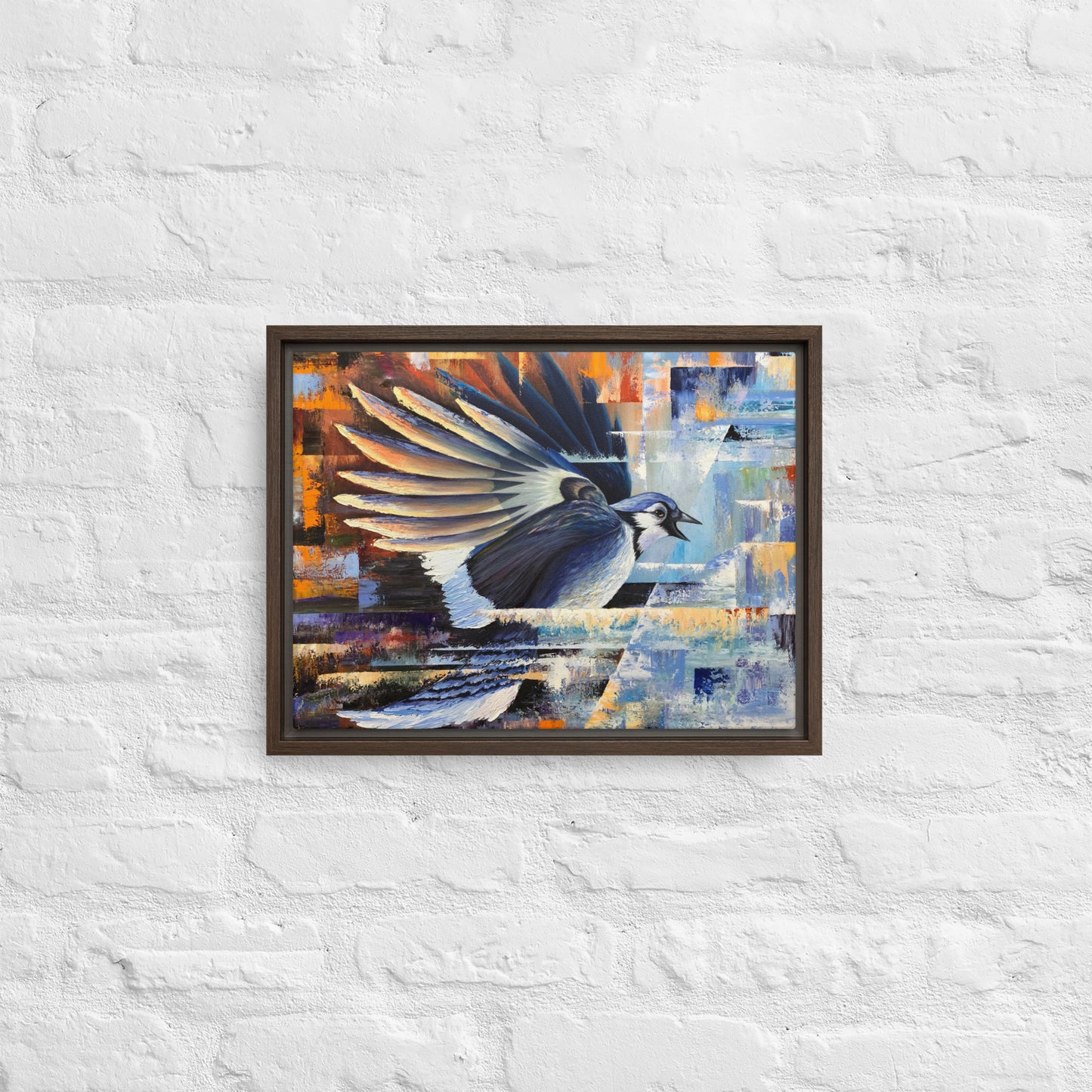 Blue Jay Framed Canvas