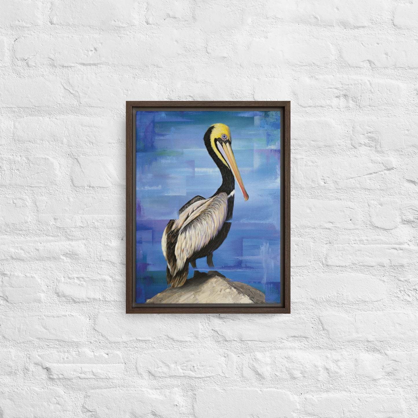 Pelican Framed Canvas