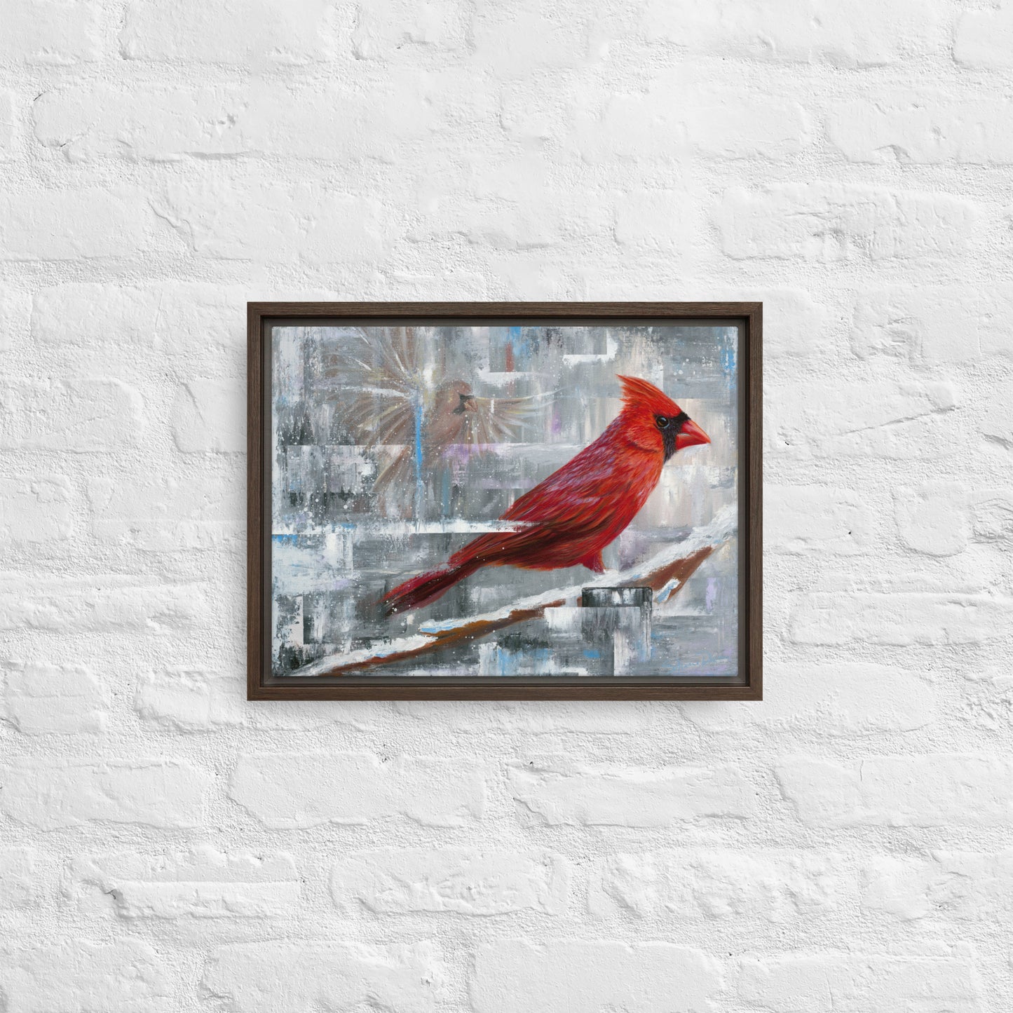 Cardinal Framed Canvas Print