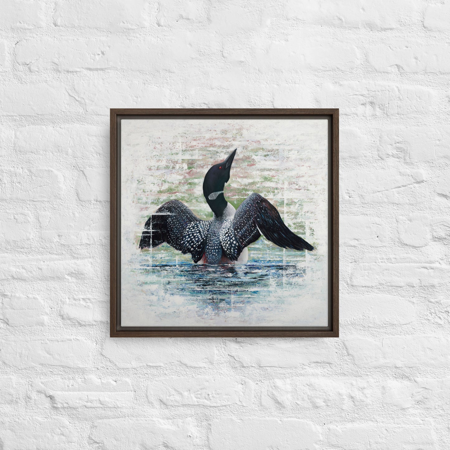 Lake Loon Framed Canvas