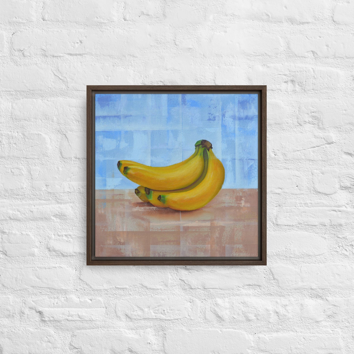 Still Life Fruit Painting of a Banana Framed Canvas