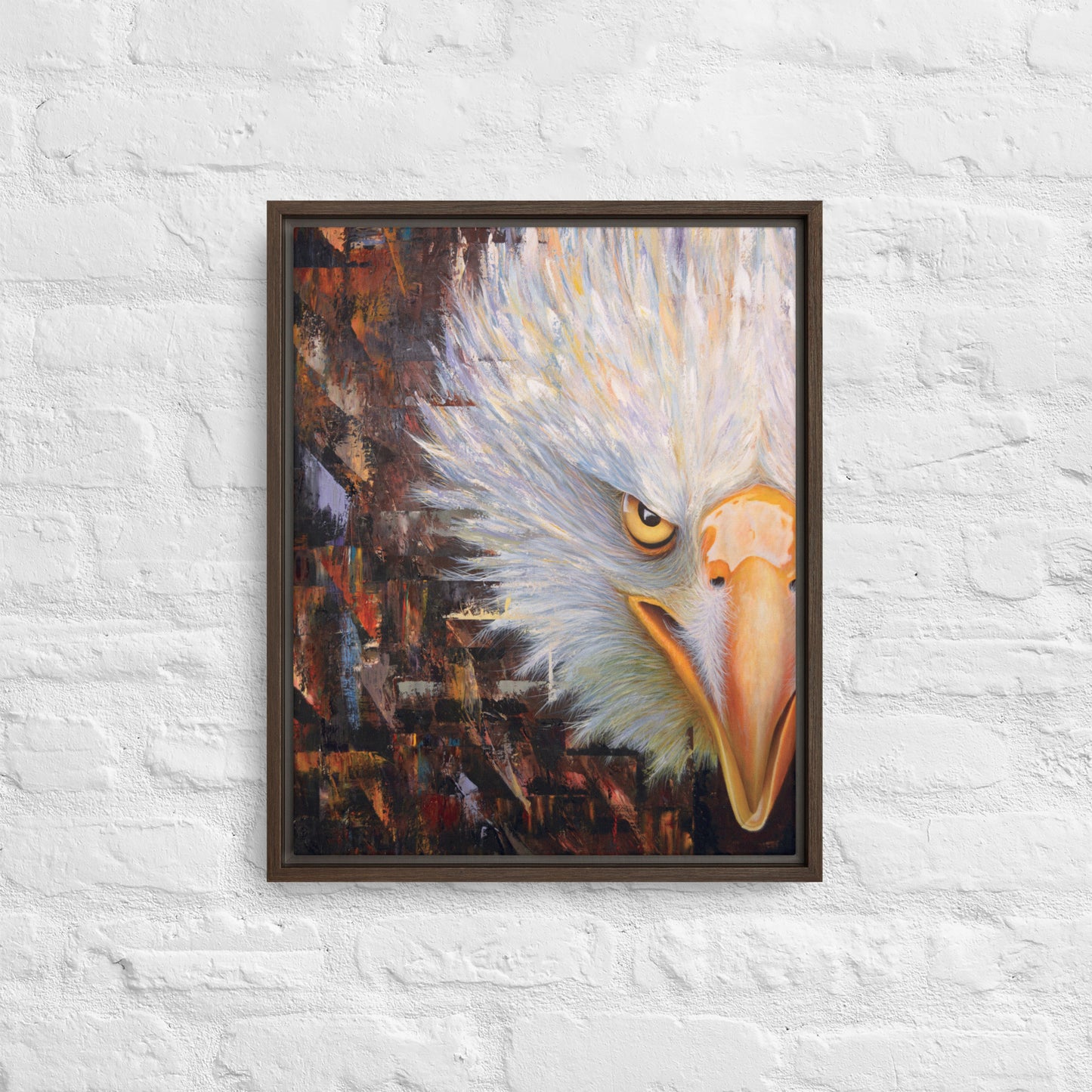 Bald Eagle Framed Canvas Print