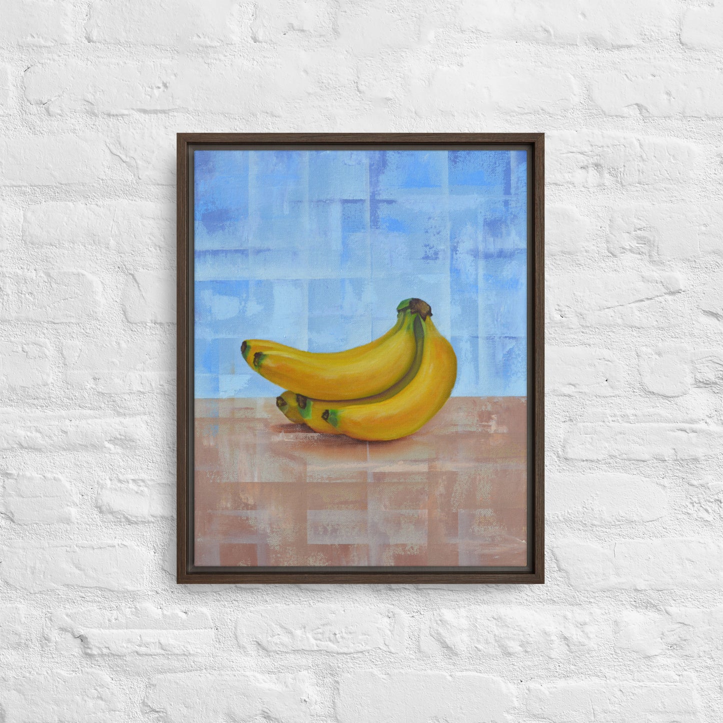 Still Life Fruit Painting of a Banana Framed Canvas