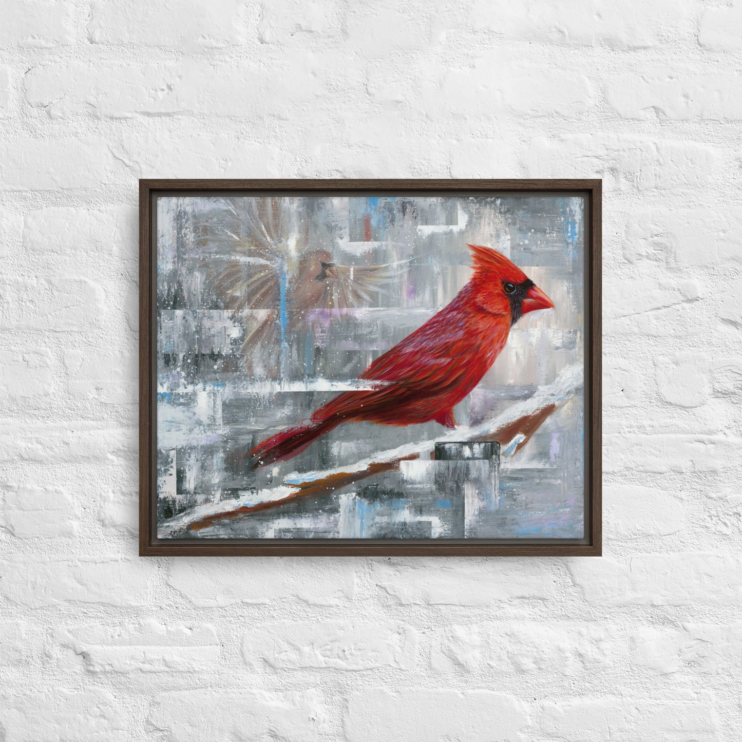 Cardinal Framed Canvas Print