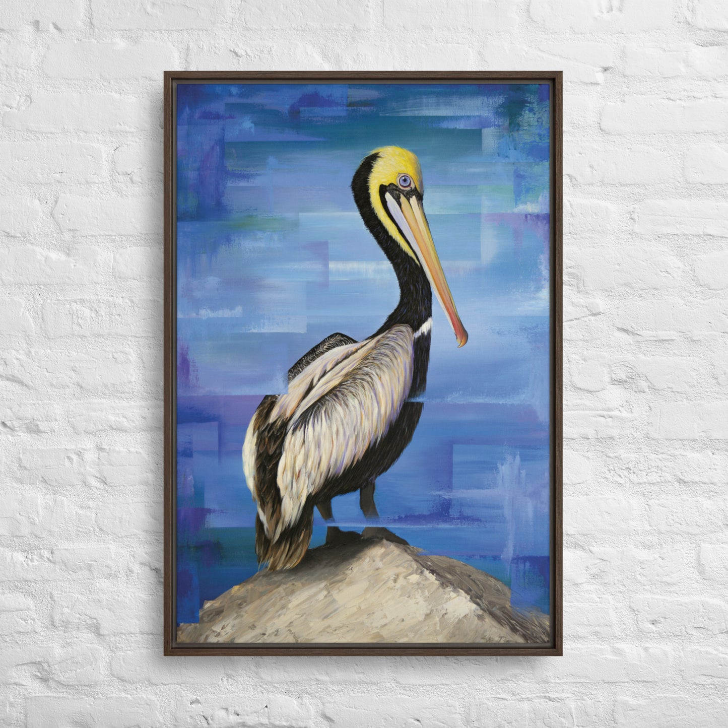 Pelican Framed Canvas