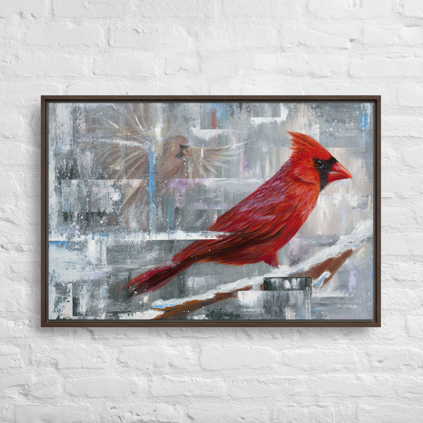 Cardinal Framed Canvas Print