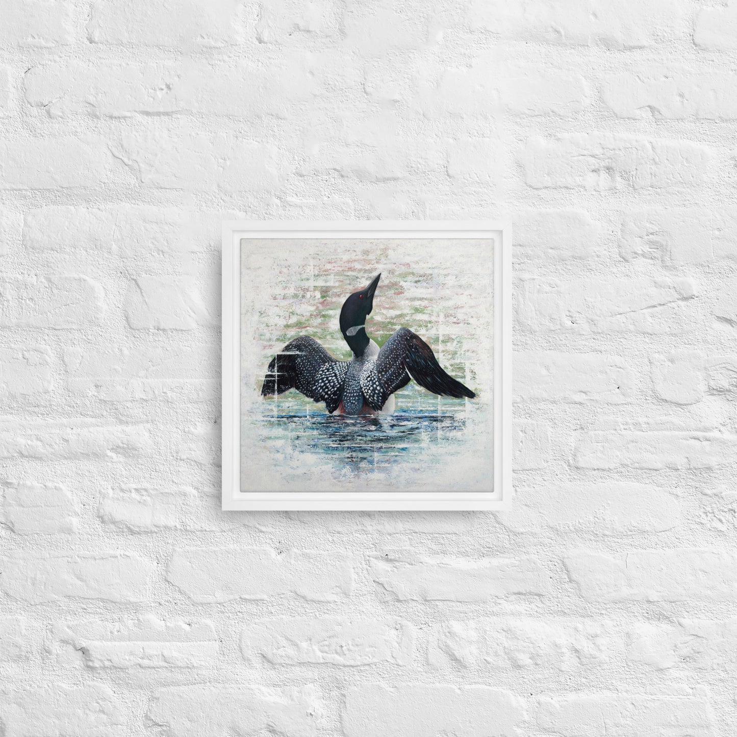 Lake Loon Framed Canvas