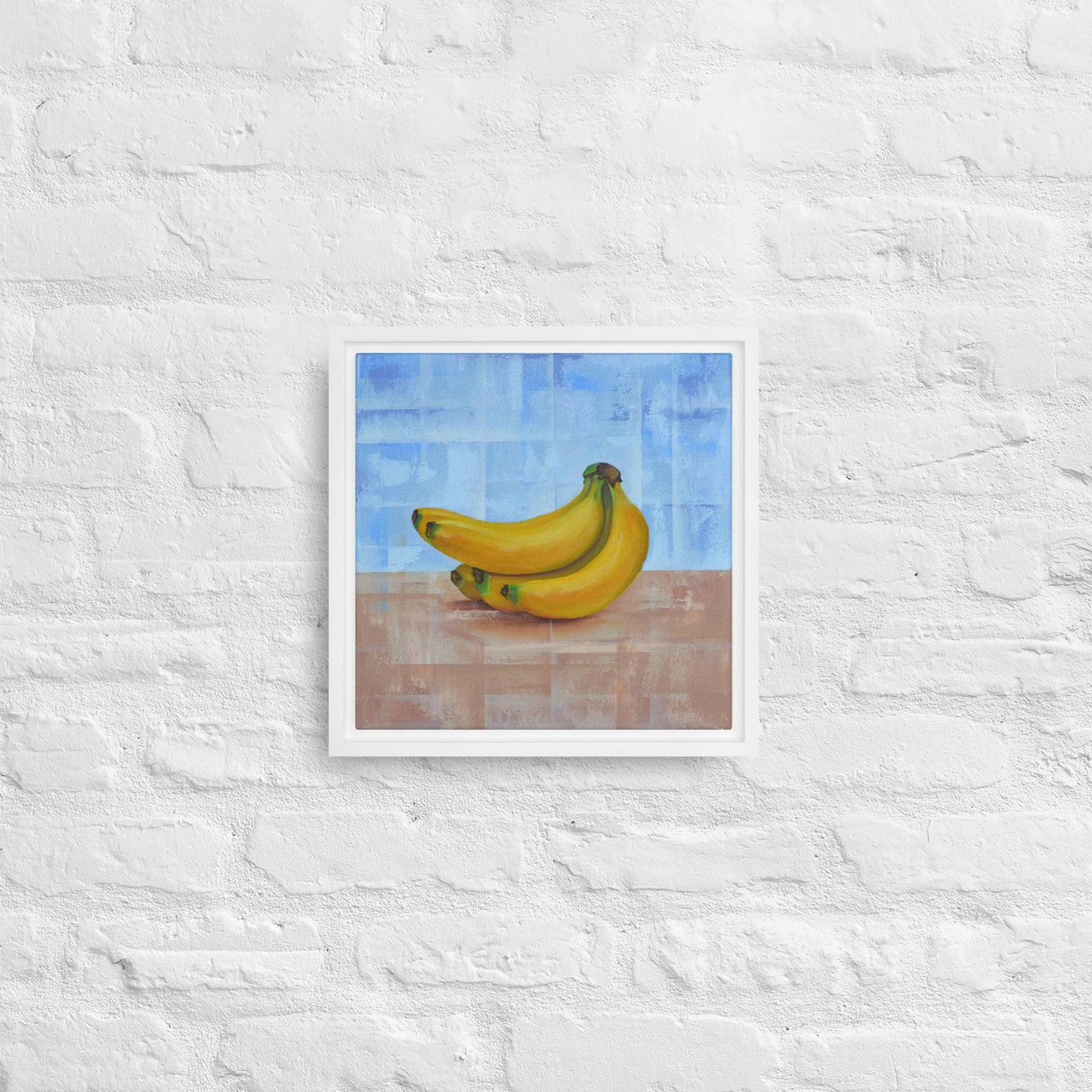 Still Life Fruit Painting of a Banana Framed Canvas