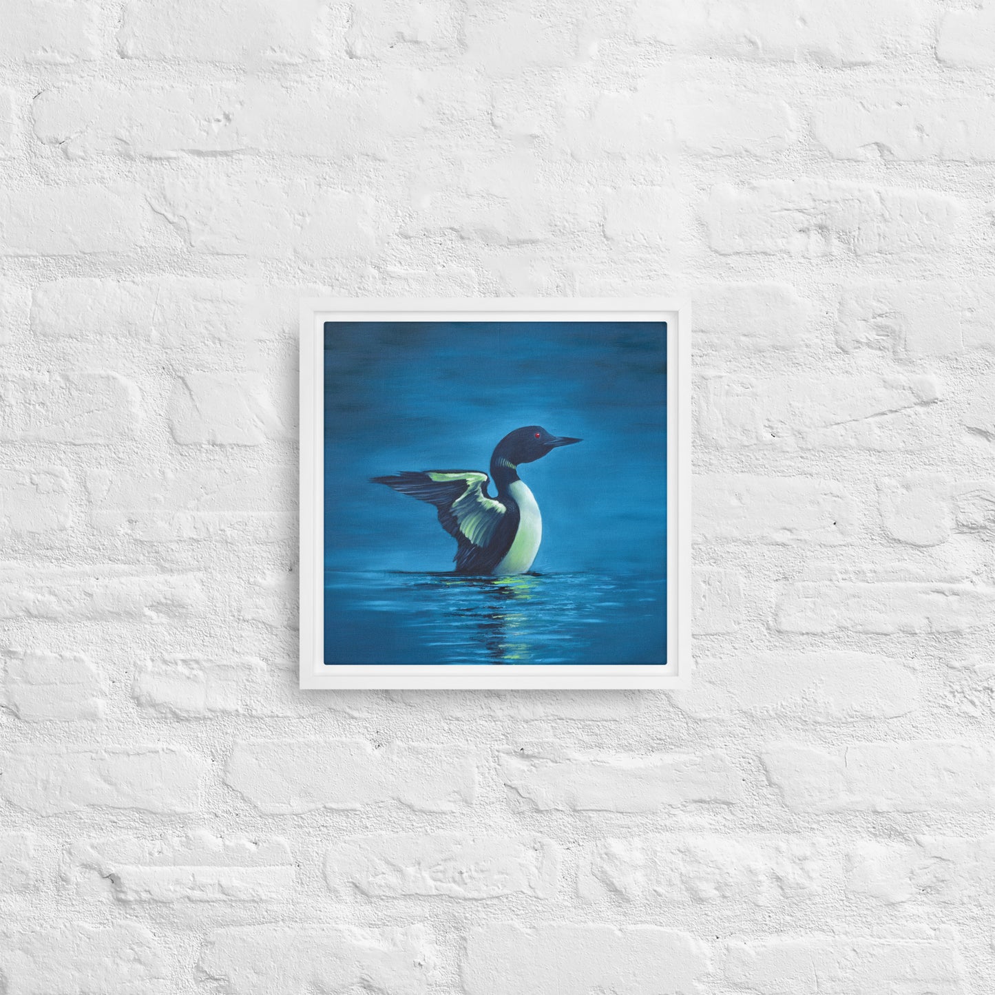 Early Loon Framed Canvas